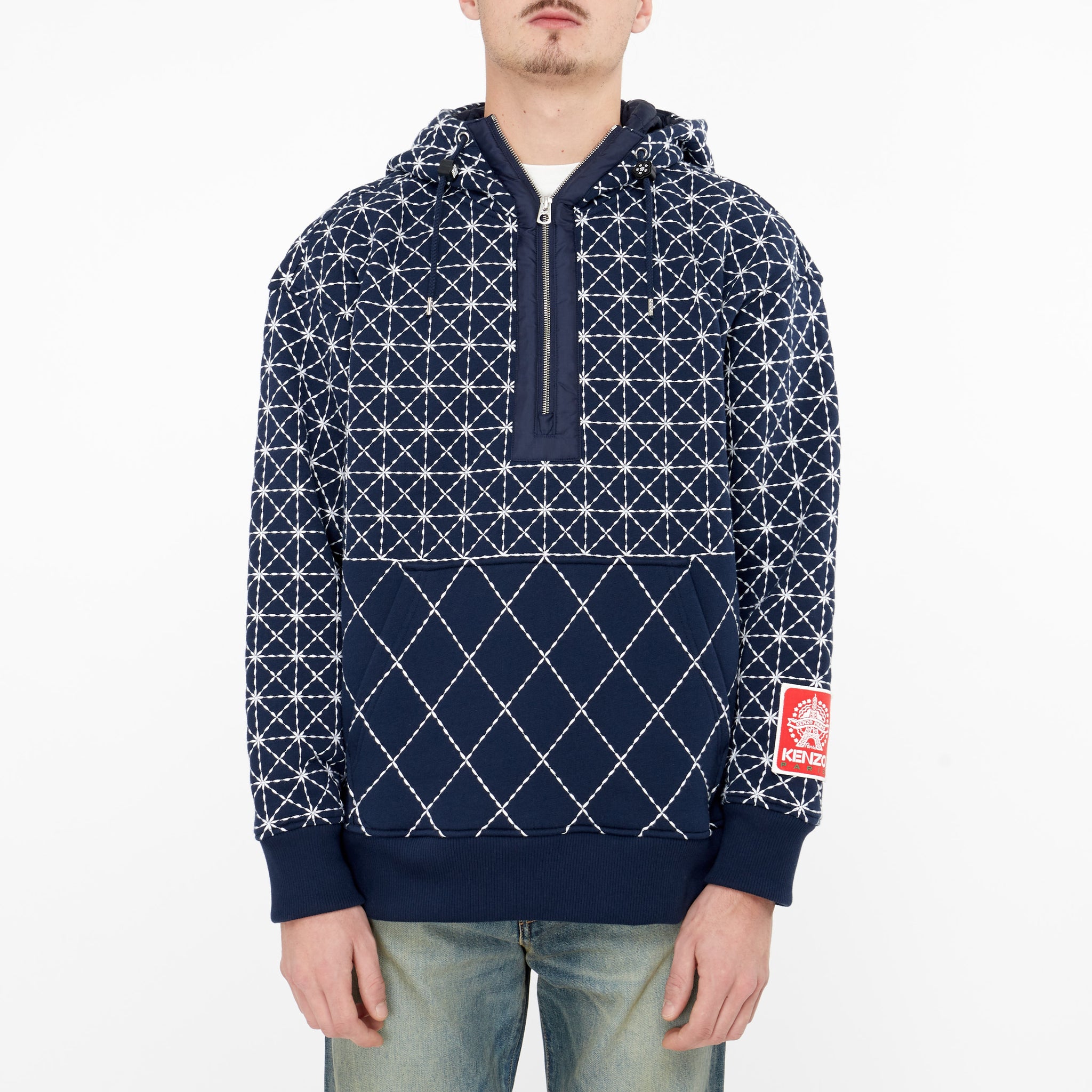 Sweatshirt Kenzo Sashiko Stitch Bleu