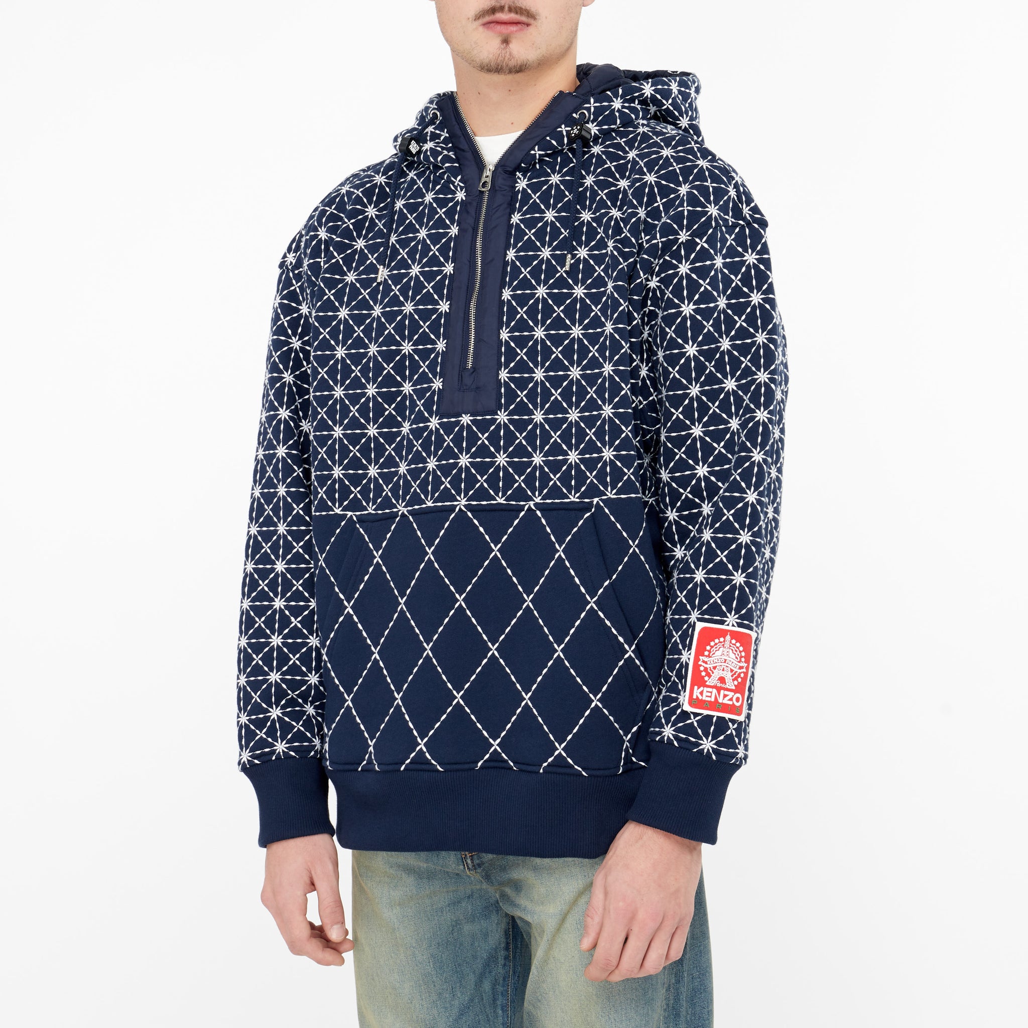 Sweatshirt Kenzo Sashiko Stitch Bleu
