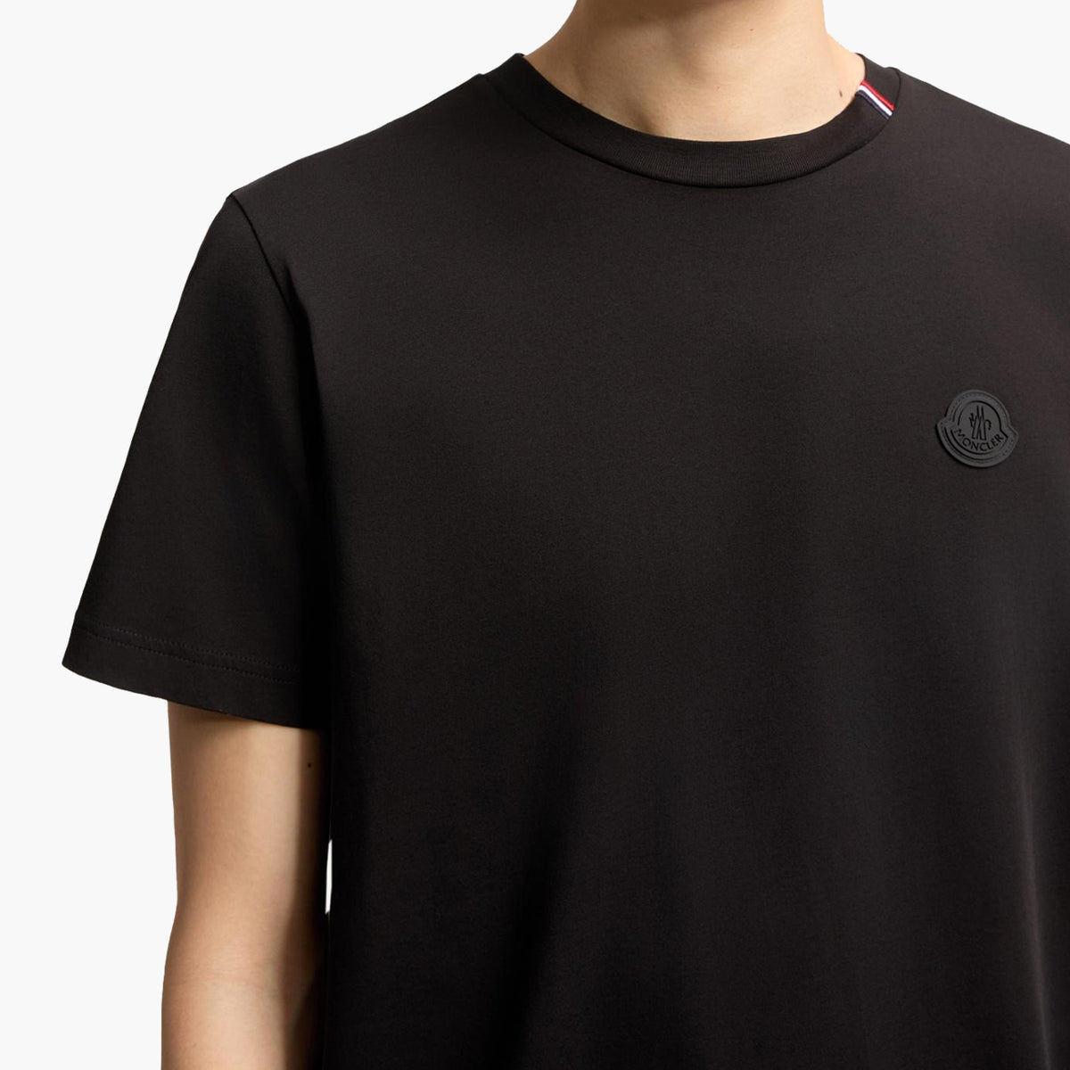 T-shirt en coton à logo noir