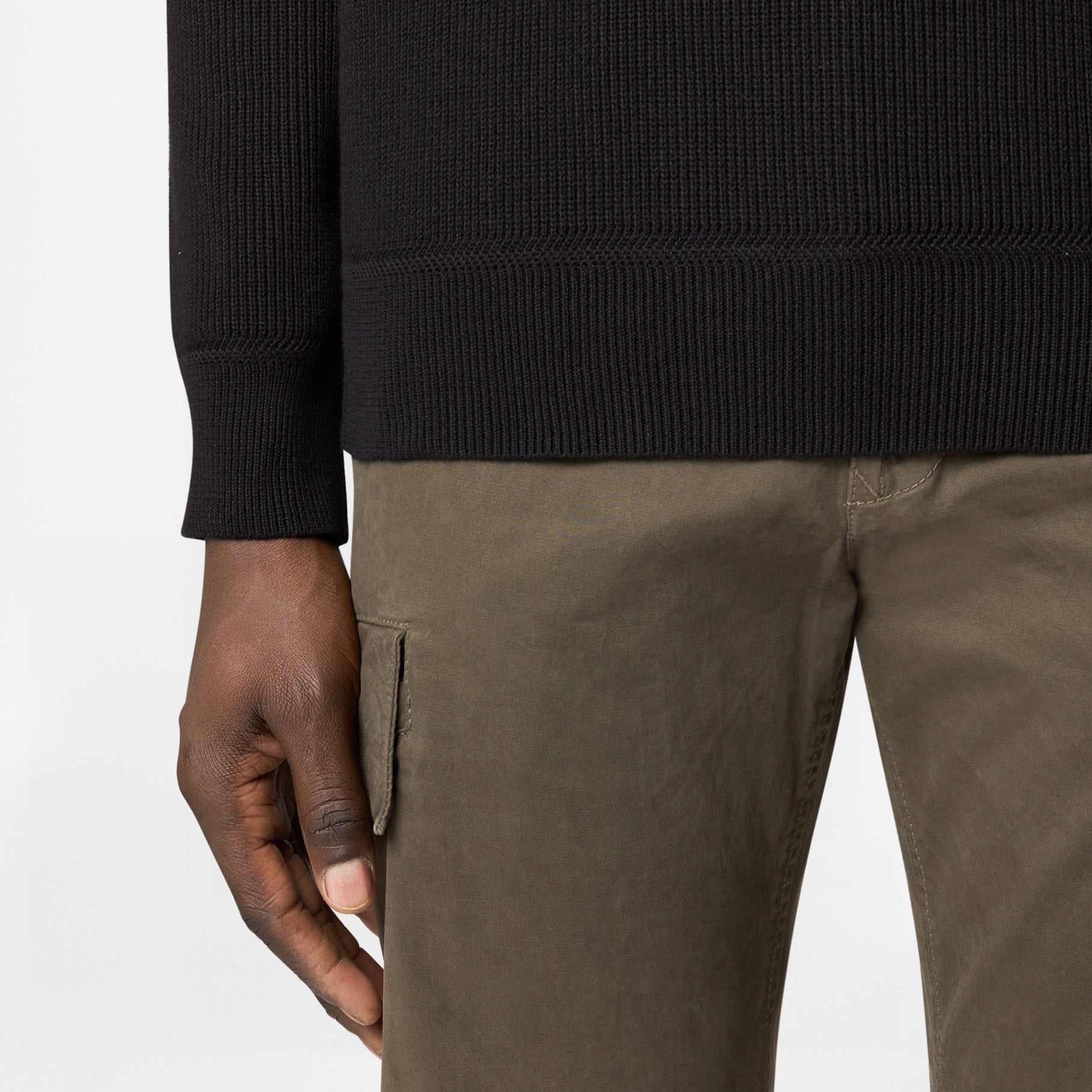 Pull Stone Island Ribbed Soft Organic Cotton 5100054 Noir