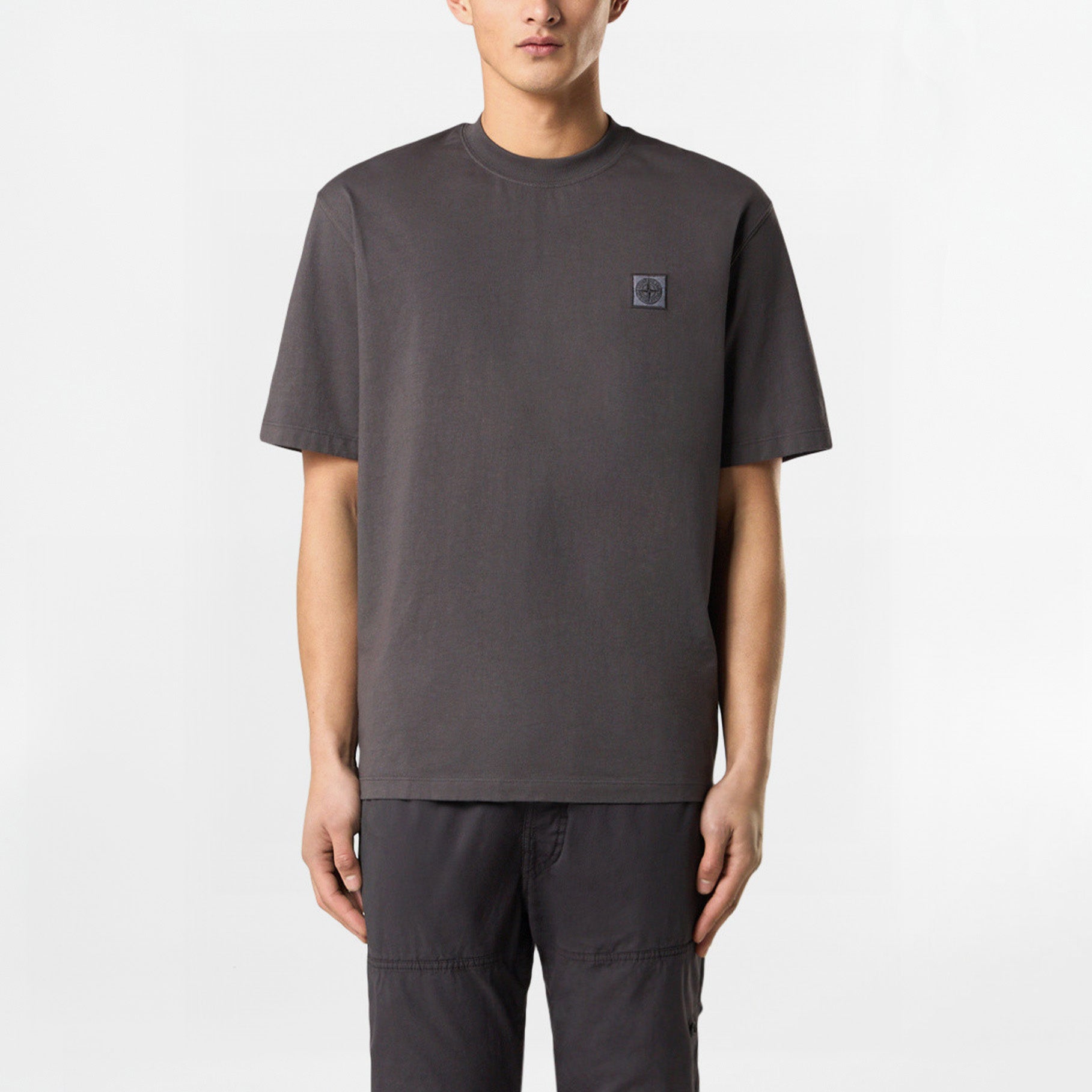 T-shirt Stone Island Combed Organic Cotton Jersey 2100034 Gris