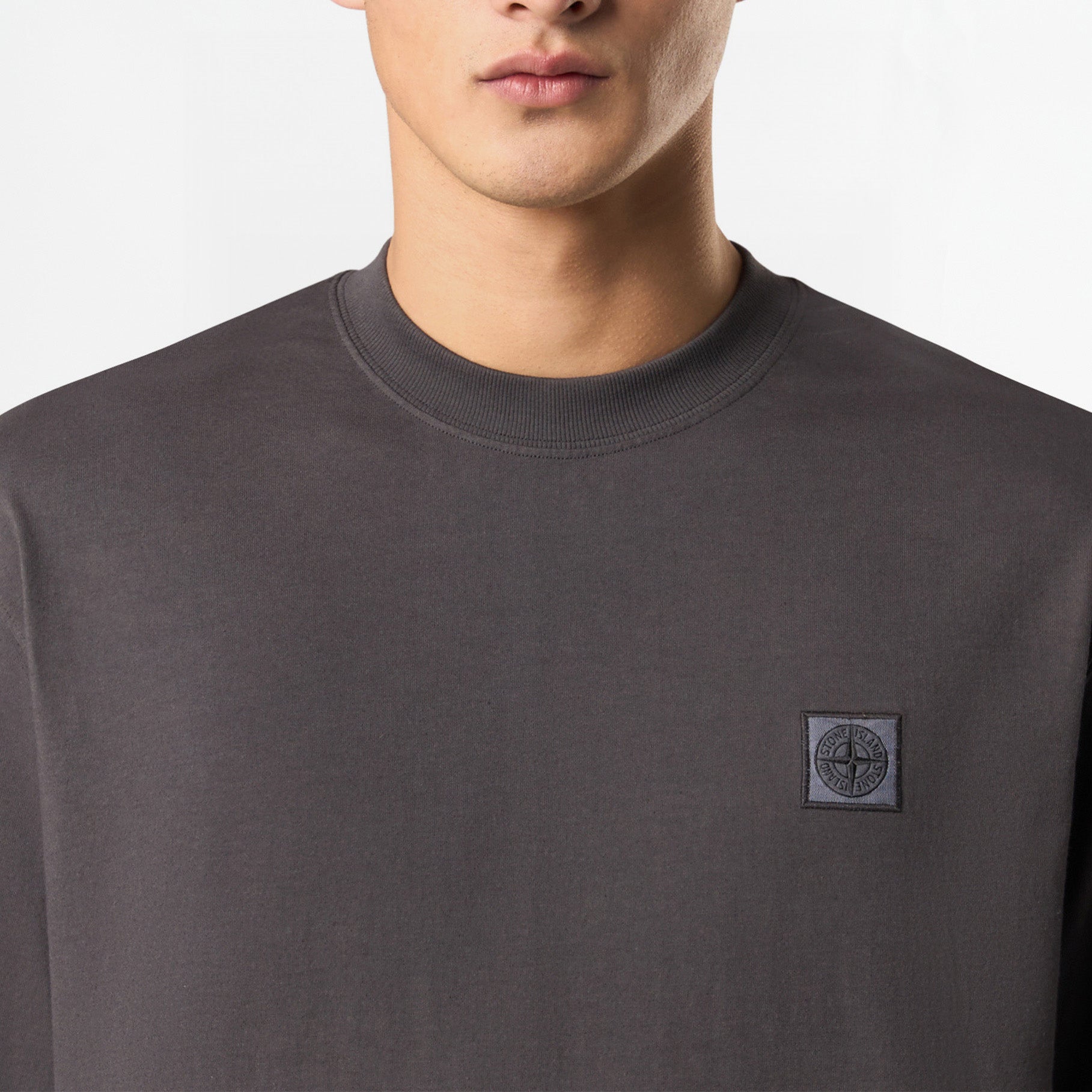 T-shirt Stone Island Combed Organic Cotton Jersey 2100034 Gris