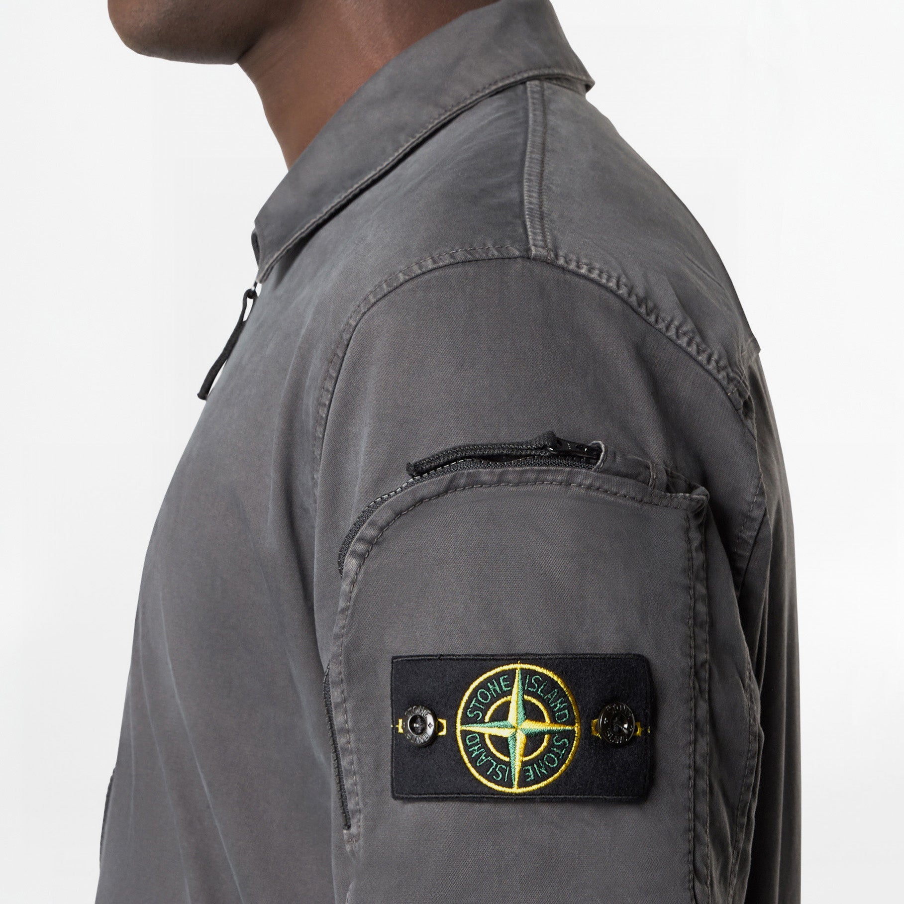 Surchemise Stone Island Organic Cotton 1200003 Gris Old