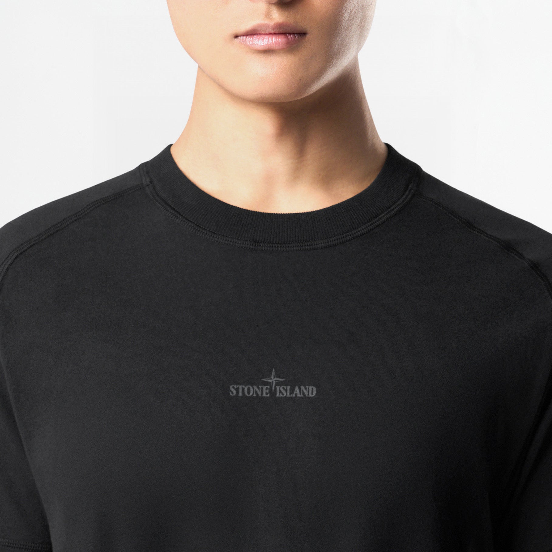 T-shirt Stone Island Organic Cotton Jersey 2100020 Noir