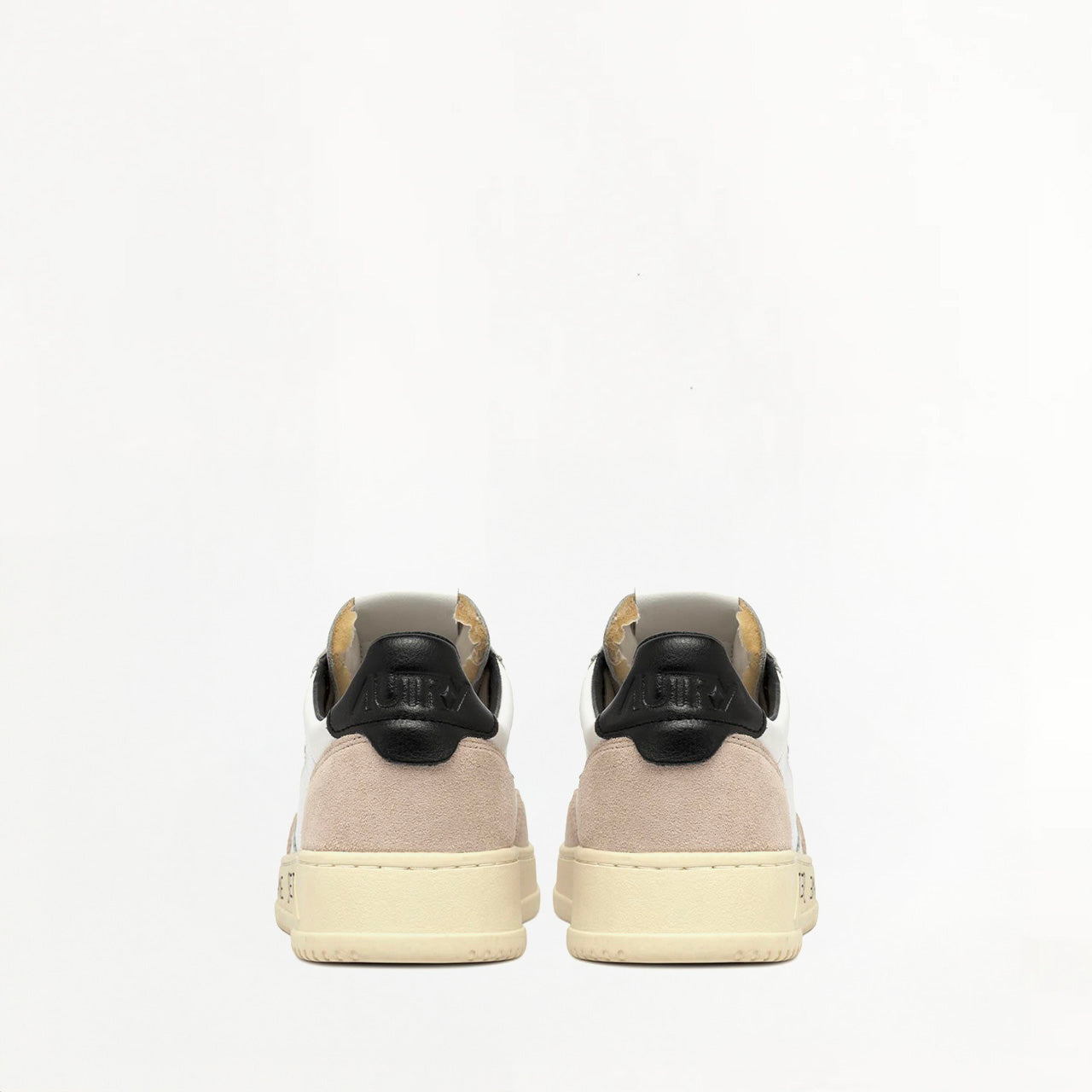 Sneakers Autry Medalist Low en Cuir et Daim Blanc et Noir