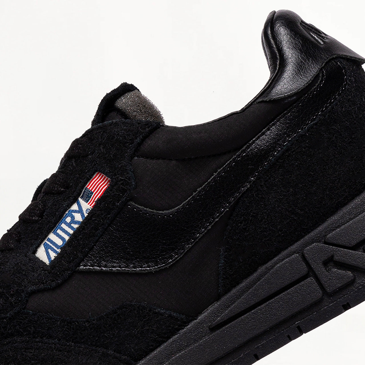 Sneakers Autry Reelwind Low en Nylon, Daim et Cuir Noir