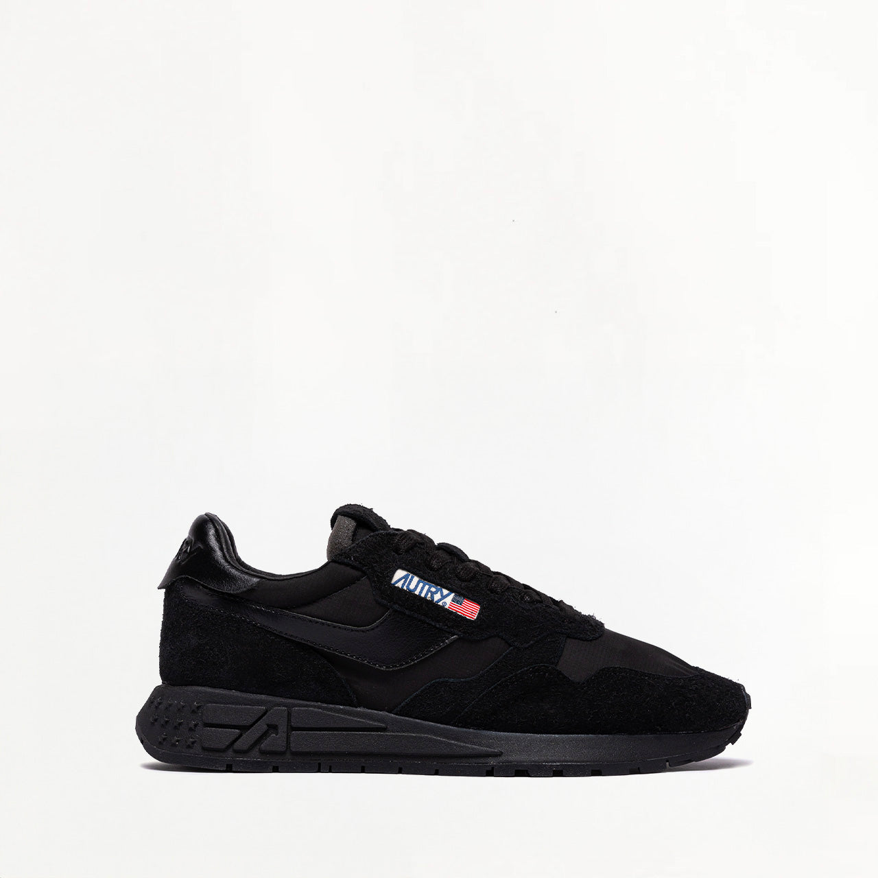 Sneakers Autry Reelwind Low en Nylon, Daim et Cuir Noir