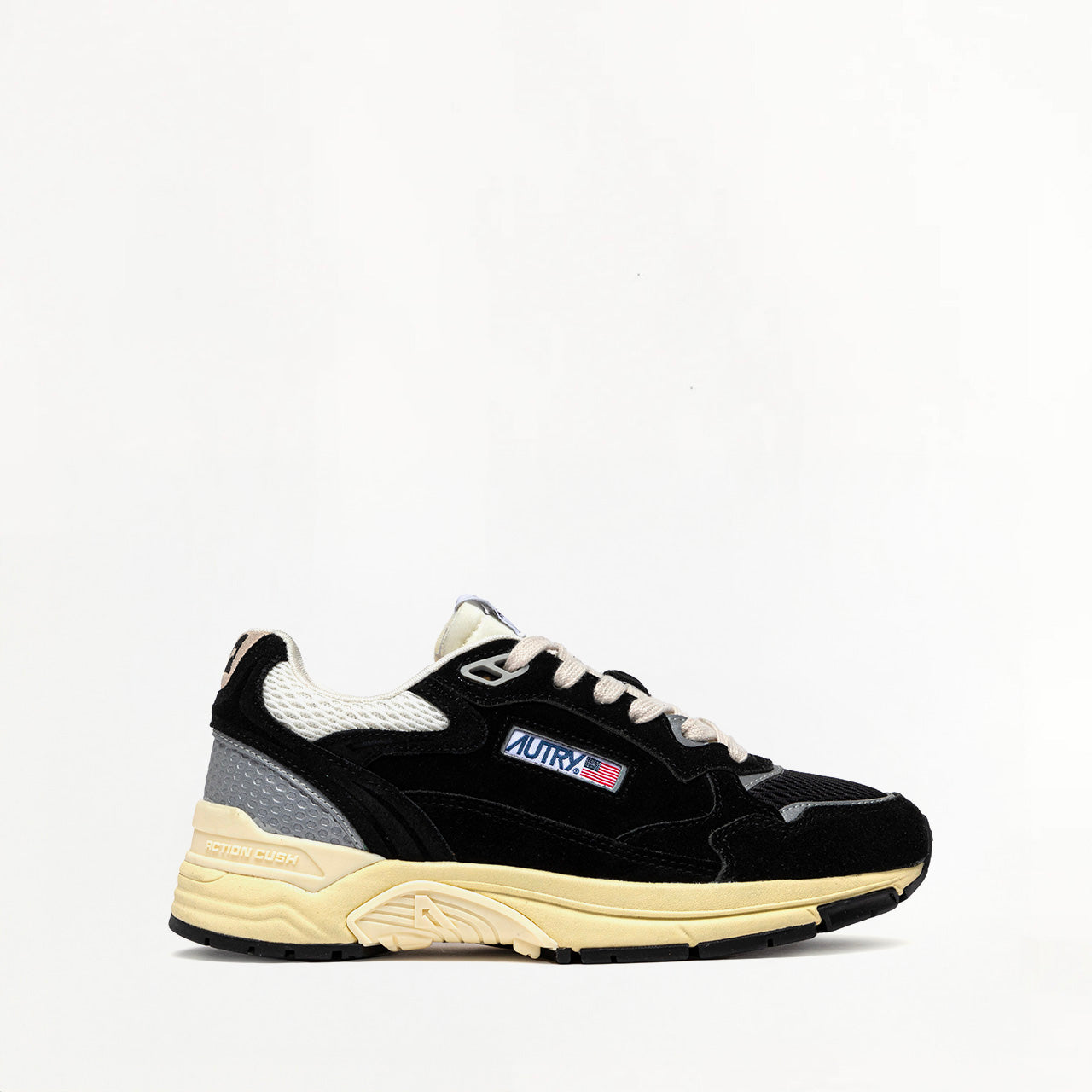 Sneakers  Autry Hyperway en Mesh et Daim Noir et Argent