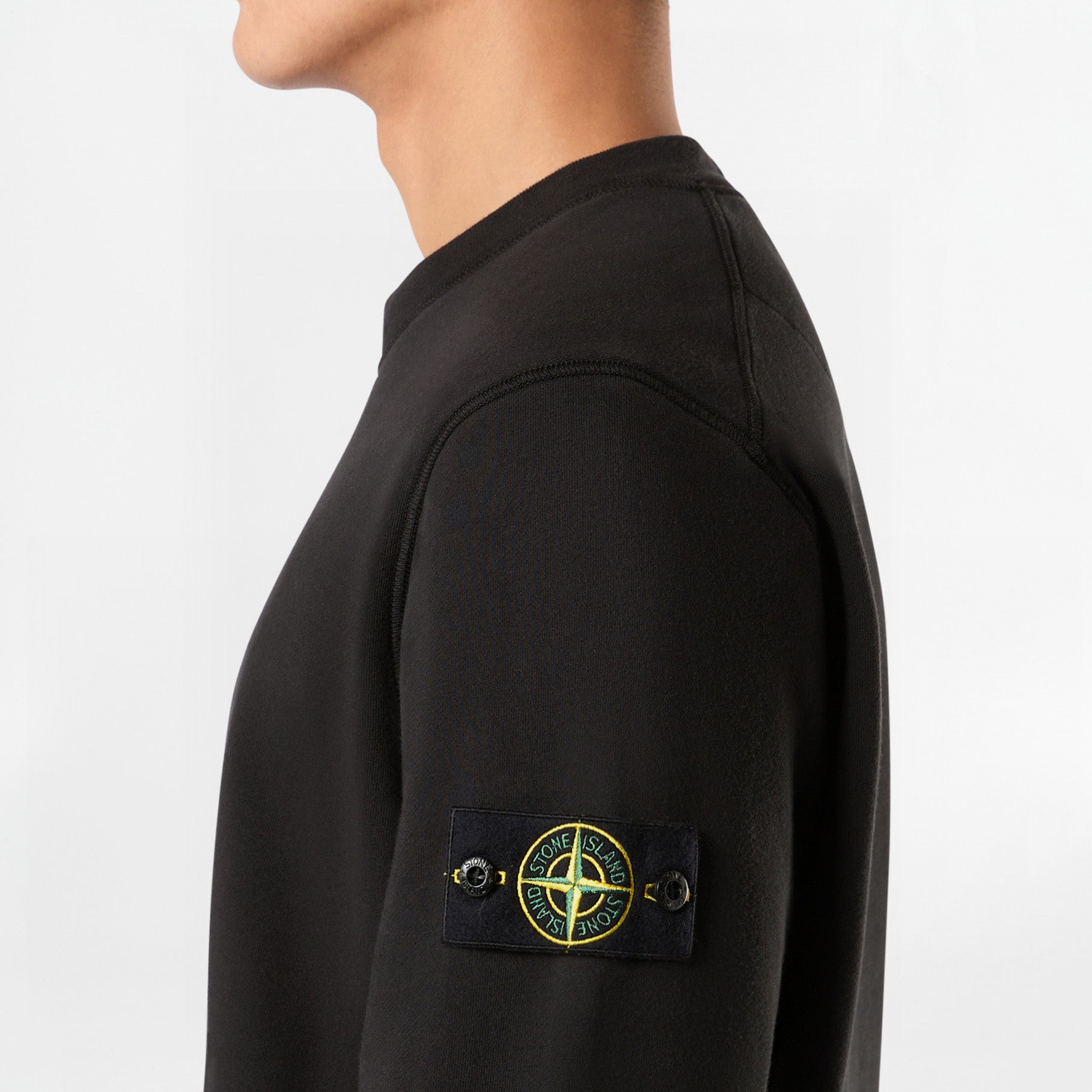 Sweat-shirt Stone Island Organic Cotton Fleece 6100044 Noir