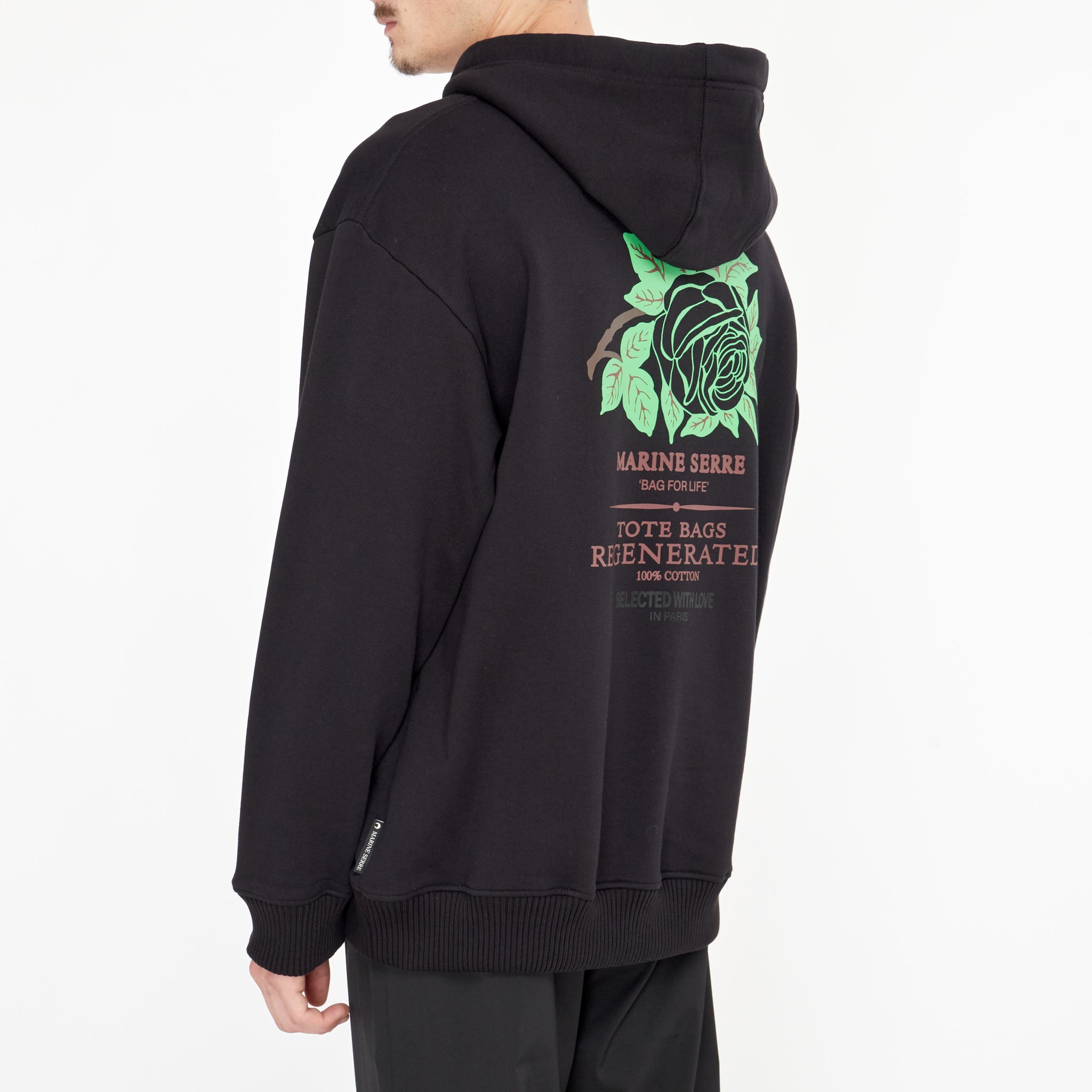 Hoodie Marine Serre Imprimé Rose