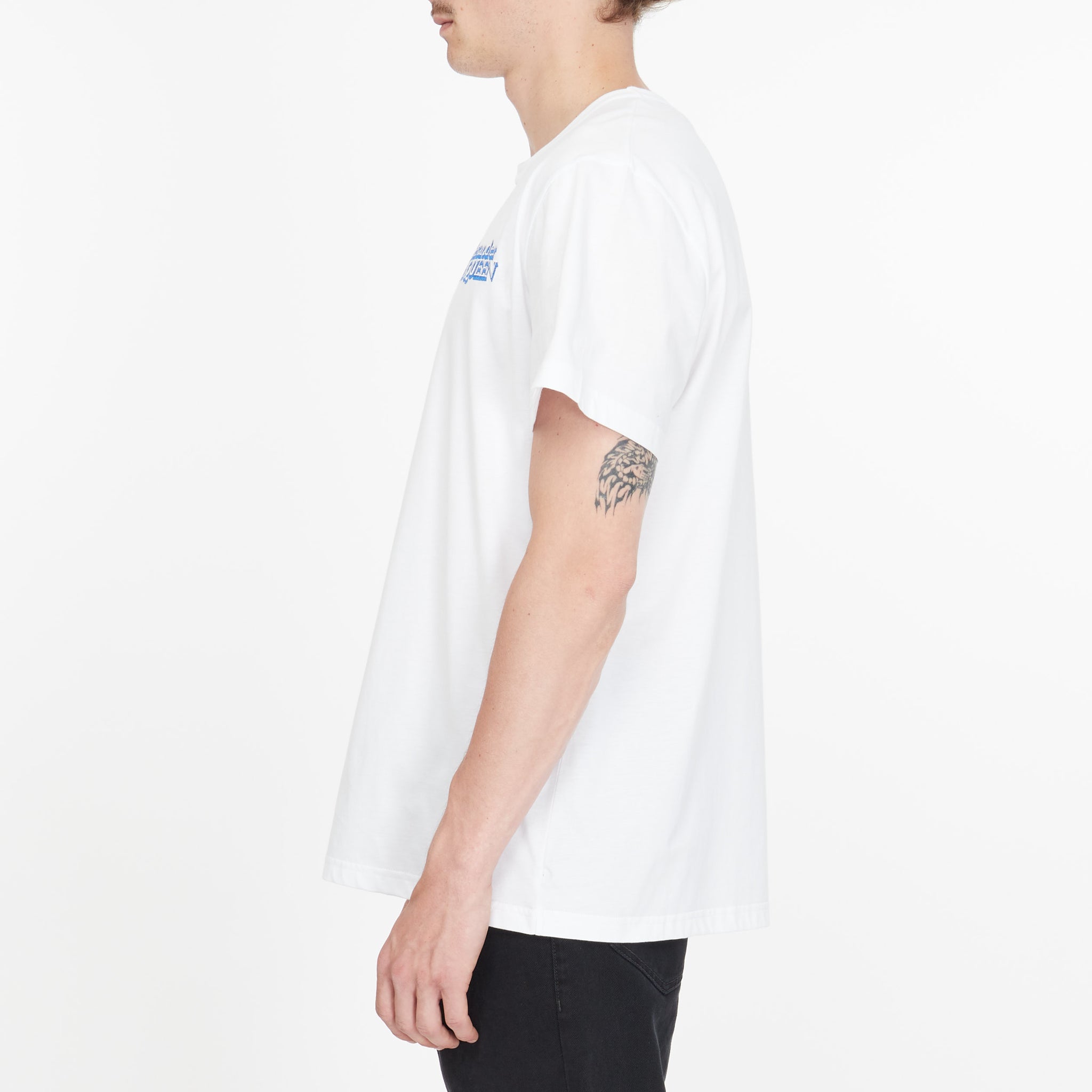 Tee Shirt McQueen à Logo Bleu