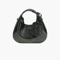 Mini snake-effect shoulder bag