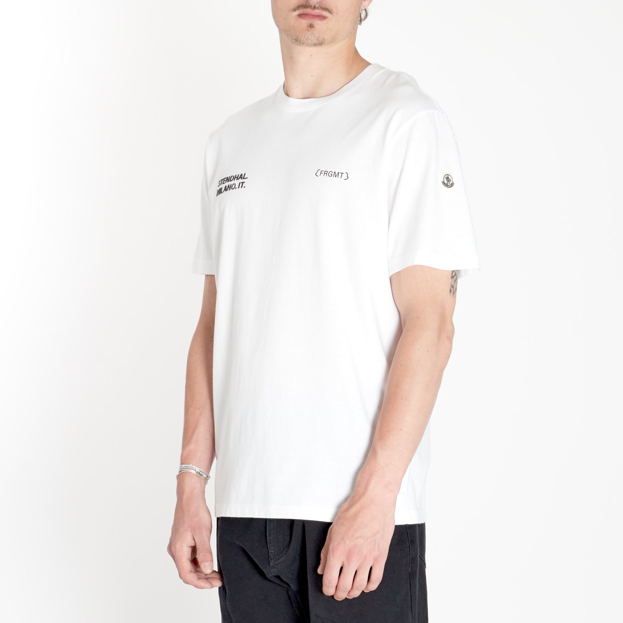 T-shirt Moncler x Frgmt à Logo Blanc