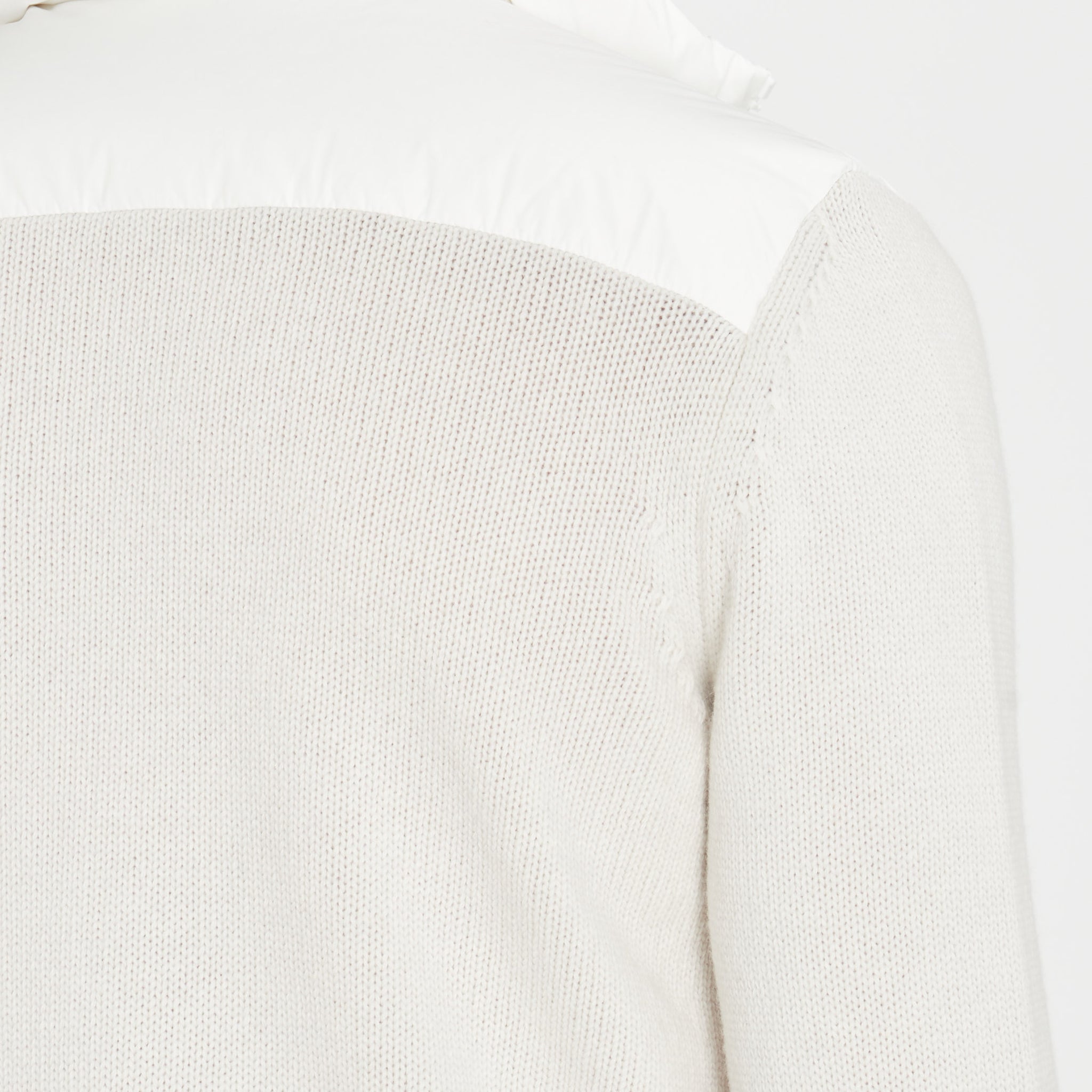 Cardigan Moncler Matelassé en Laine Blanc