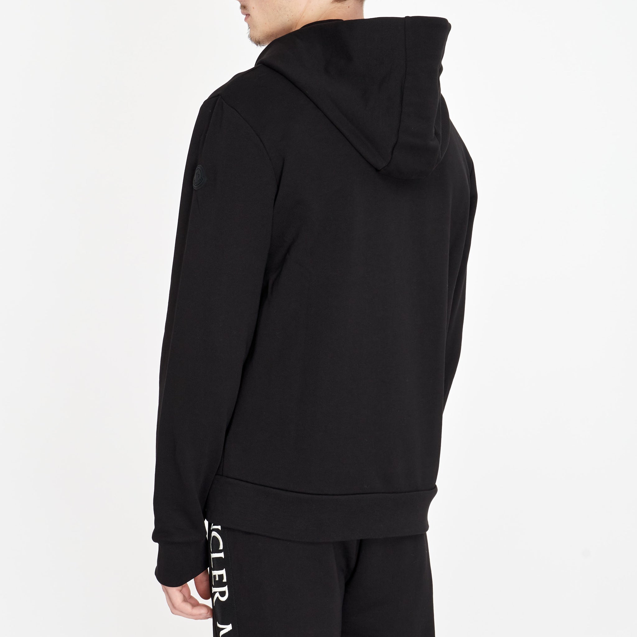 Sweatshirt à Zip Moncler Avec Logo Noir
