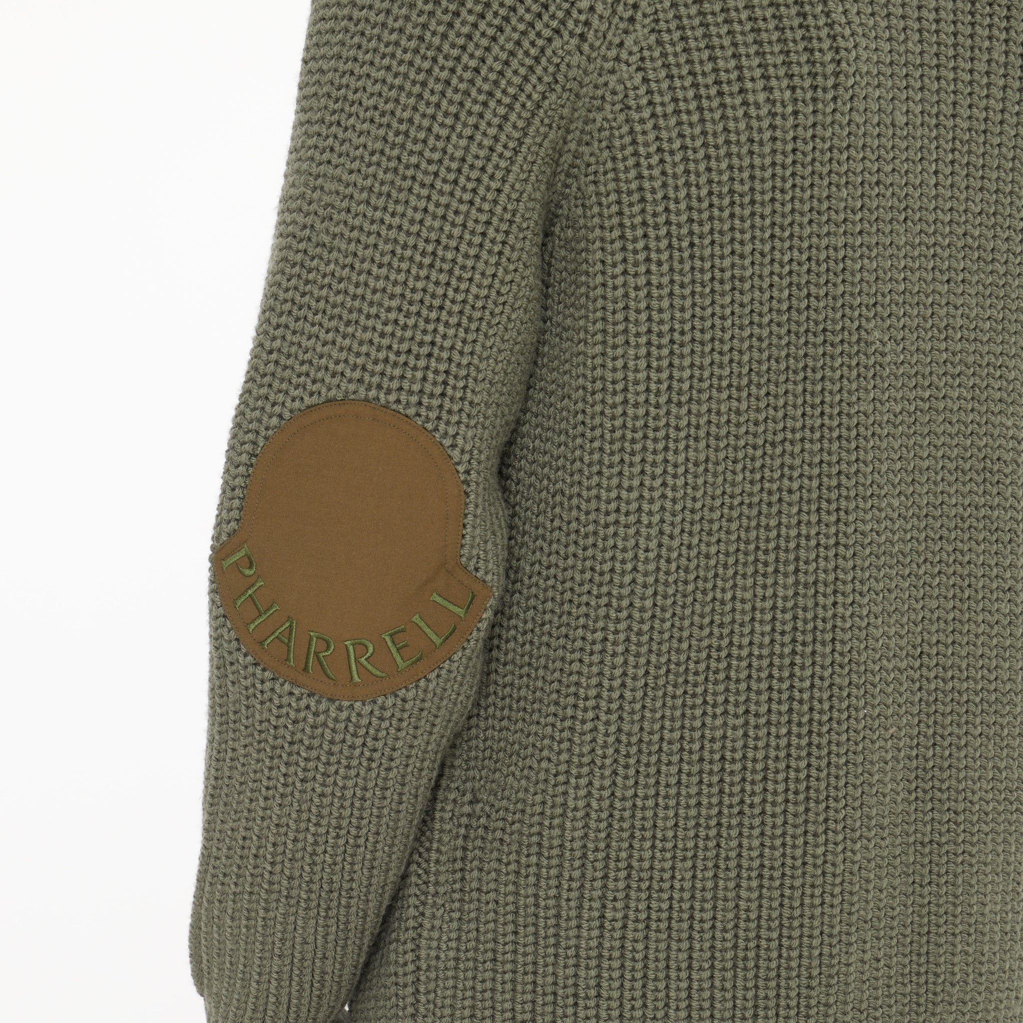 Pull Moncler X Pharrell Williams en maille Kaki