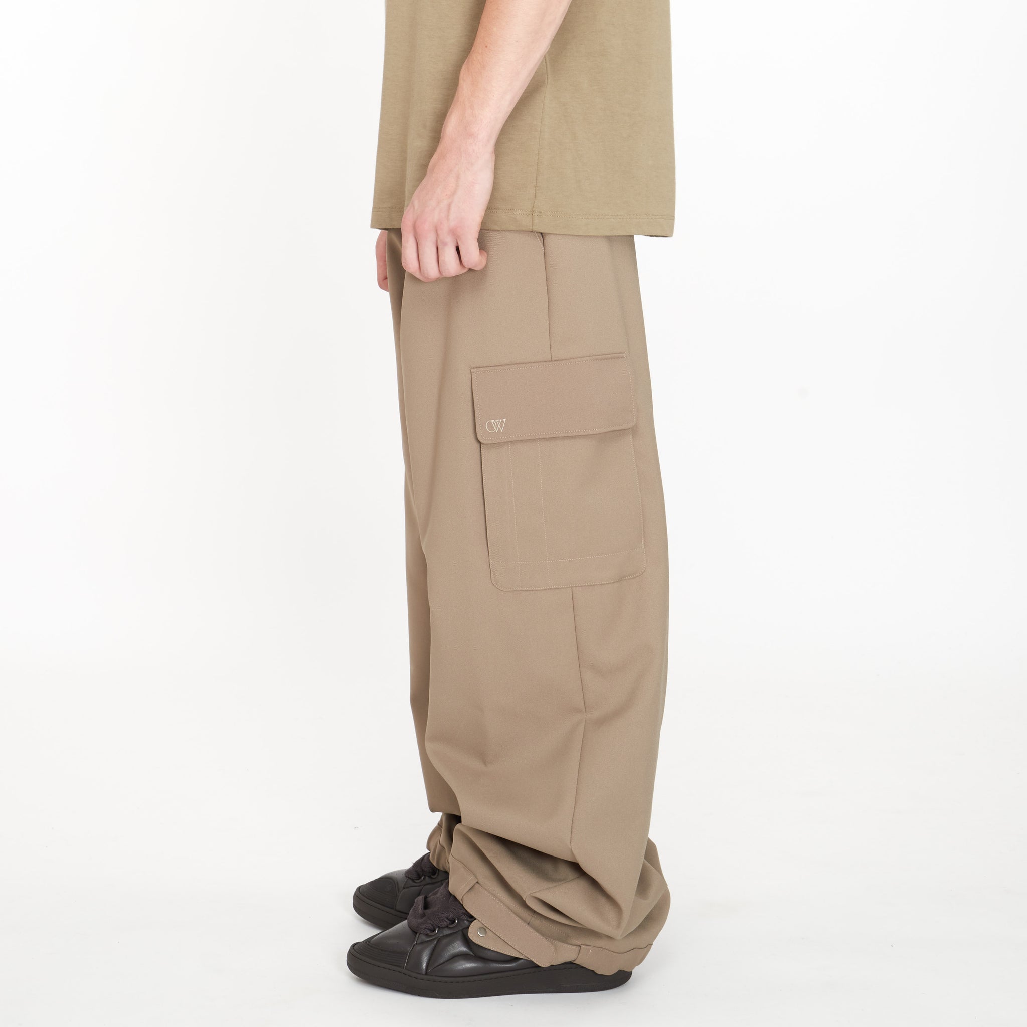 Cargo Off-White Drill Wide Leg Beige