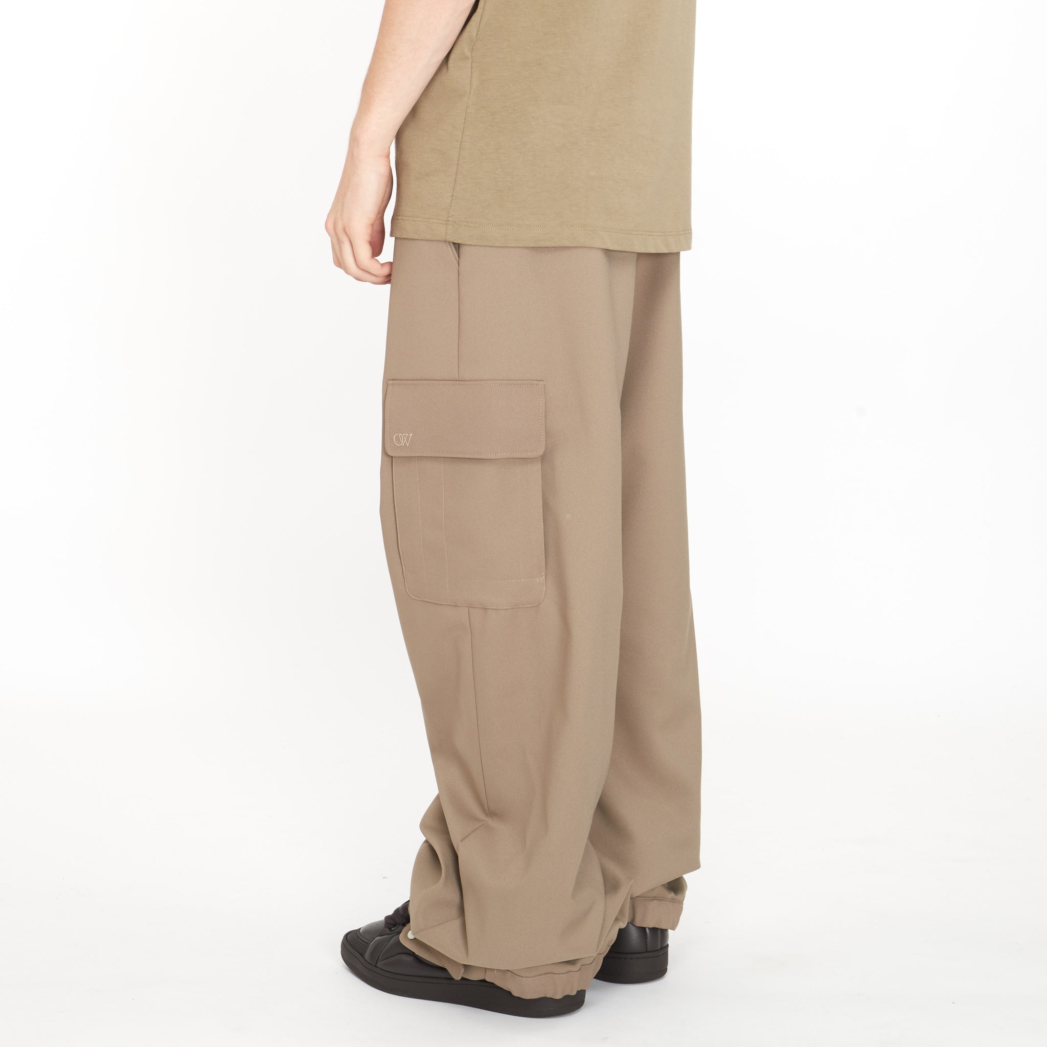 Cargo Off-White Drill Wide Leg Beige