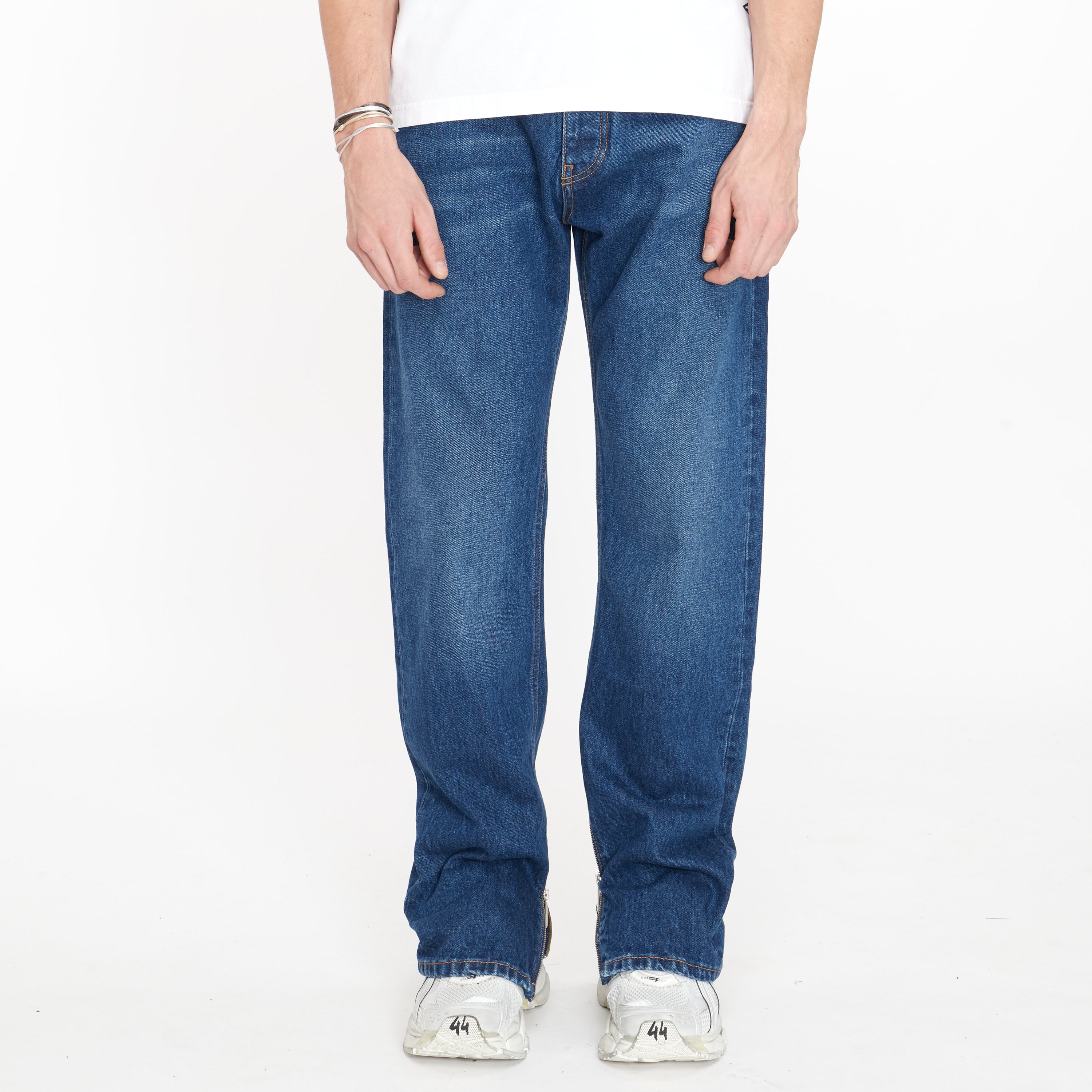 Jeans Off-White en Denim à Zip