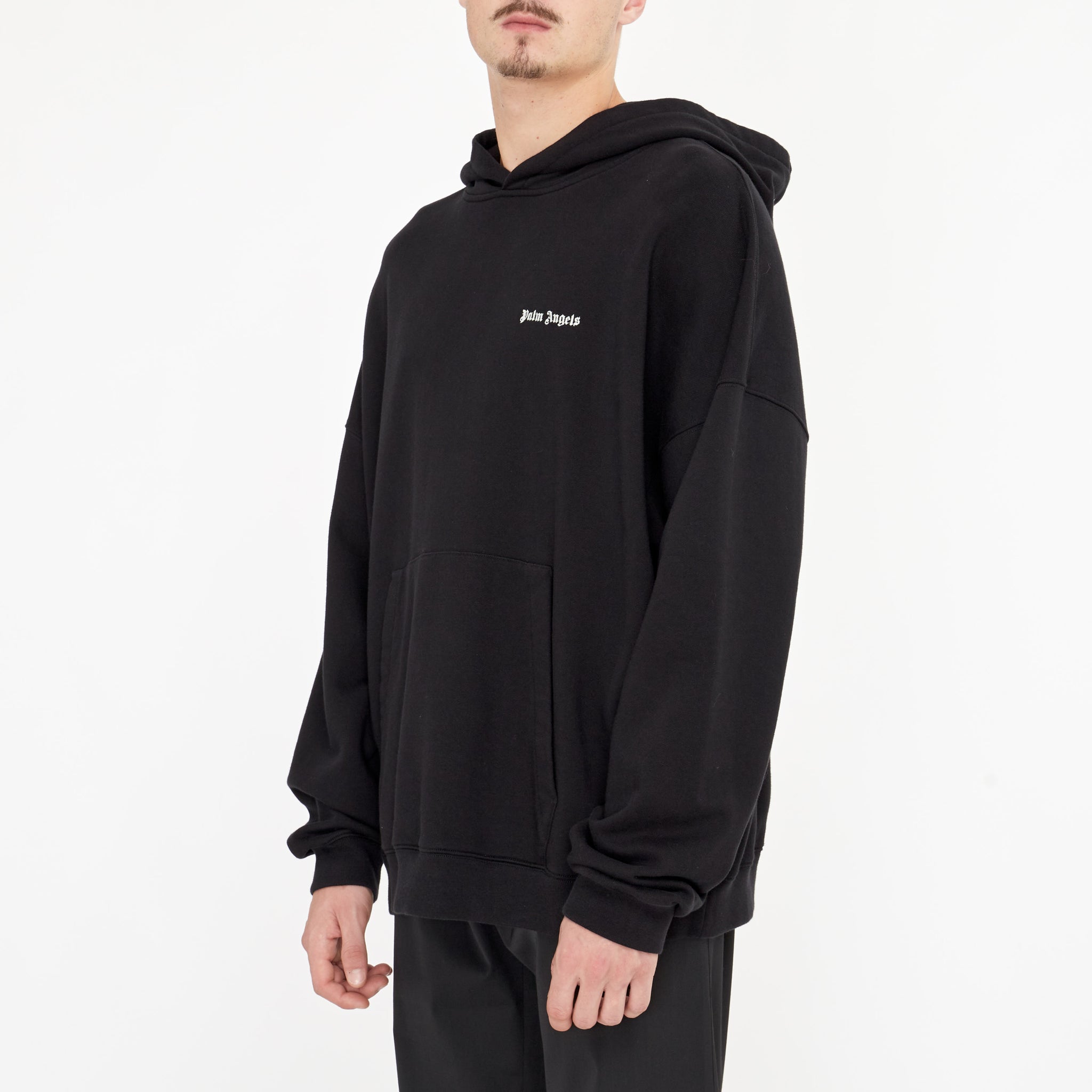 Hoodie Palm Angels à Broderie Logo Noir