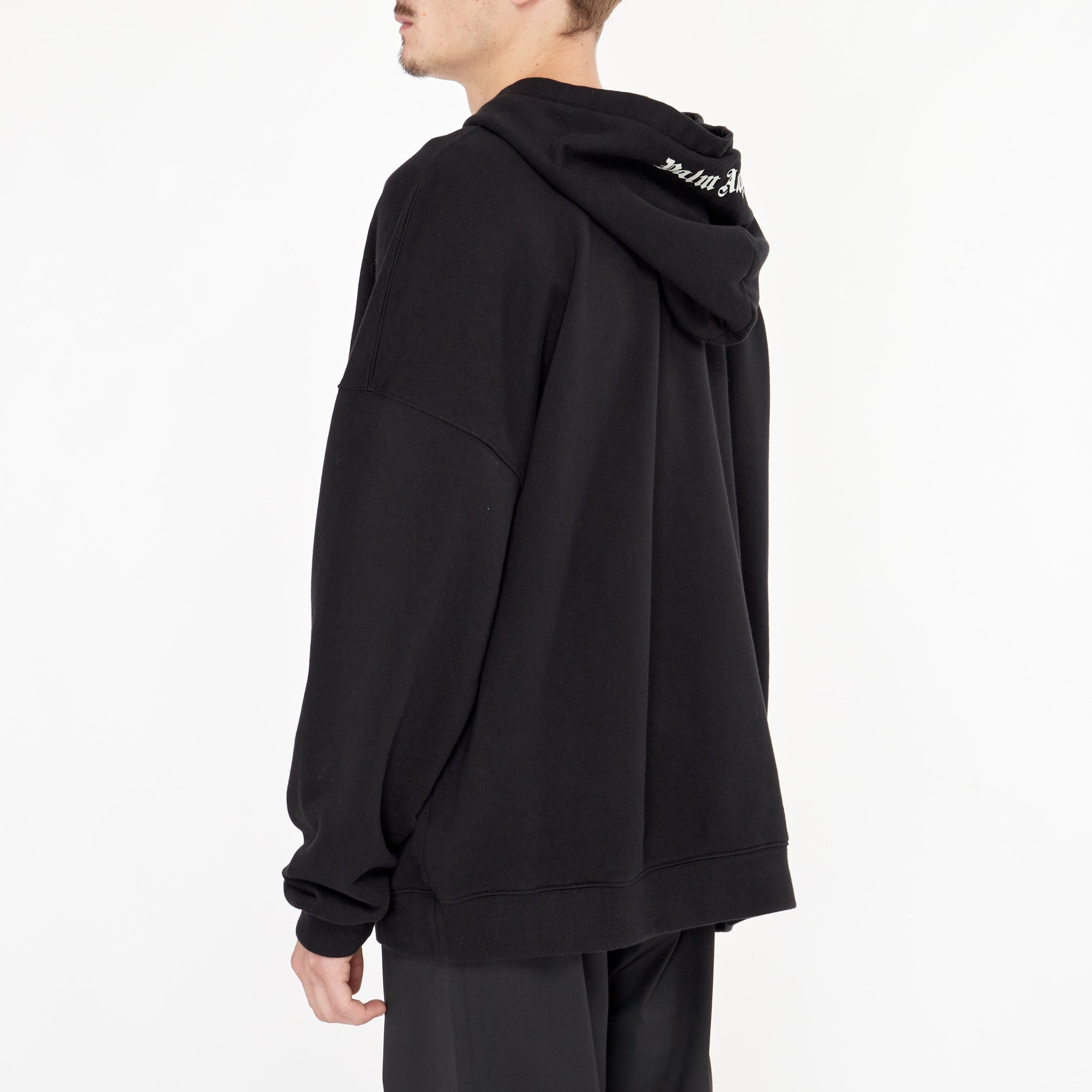 Hoodie Palm Angels à Broderie Logo Noir