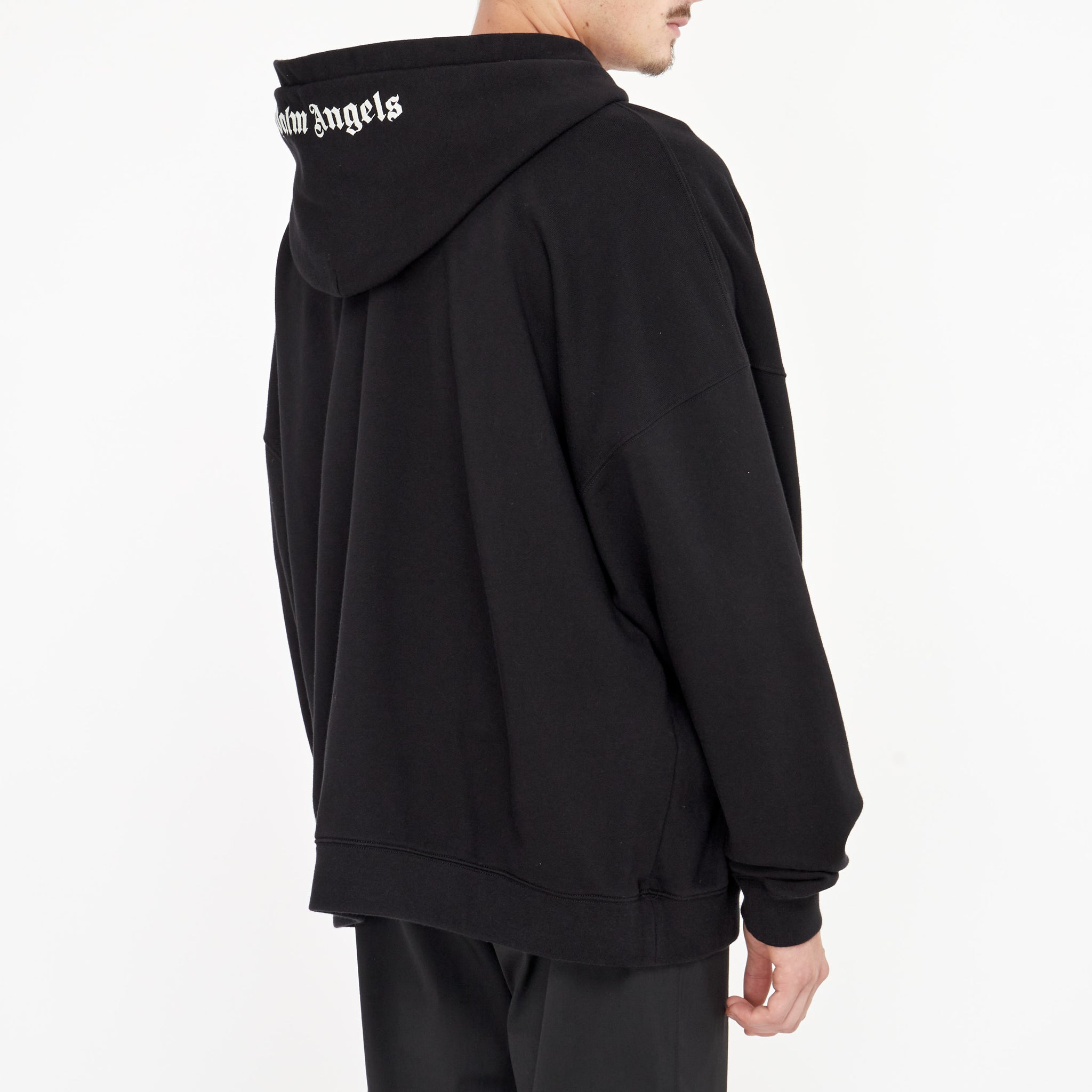 Hoodie Palm Angels à Broderie Logo Noir