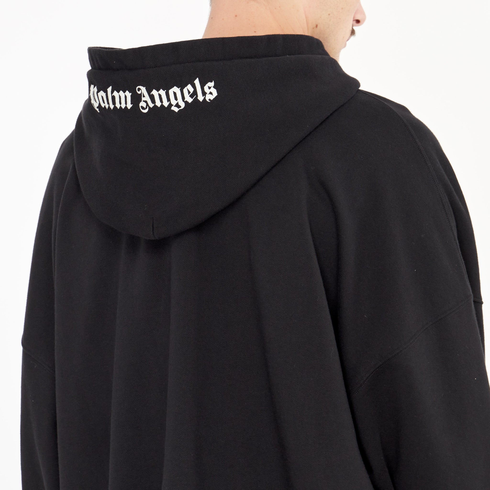 Hoodie Palm Angels à Broderie Logo Noir