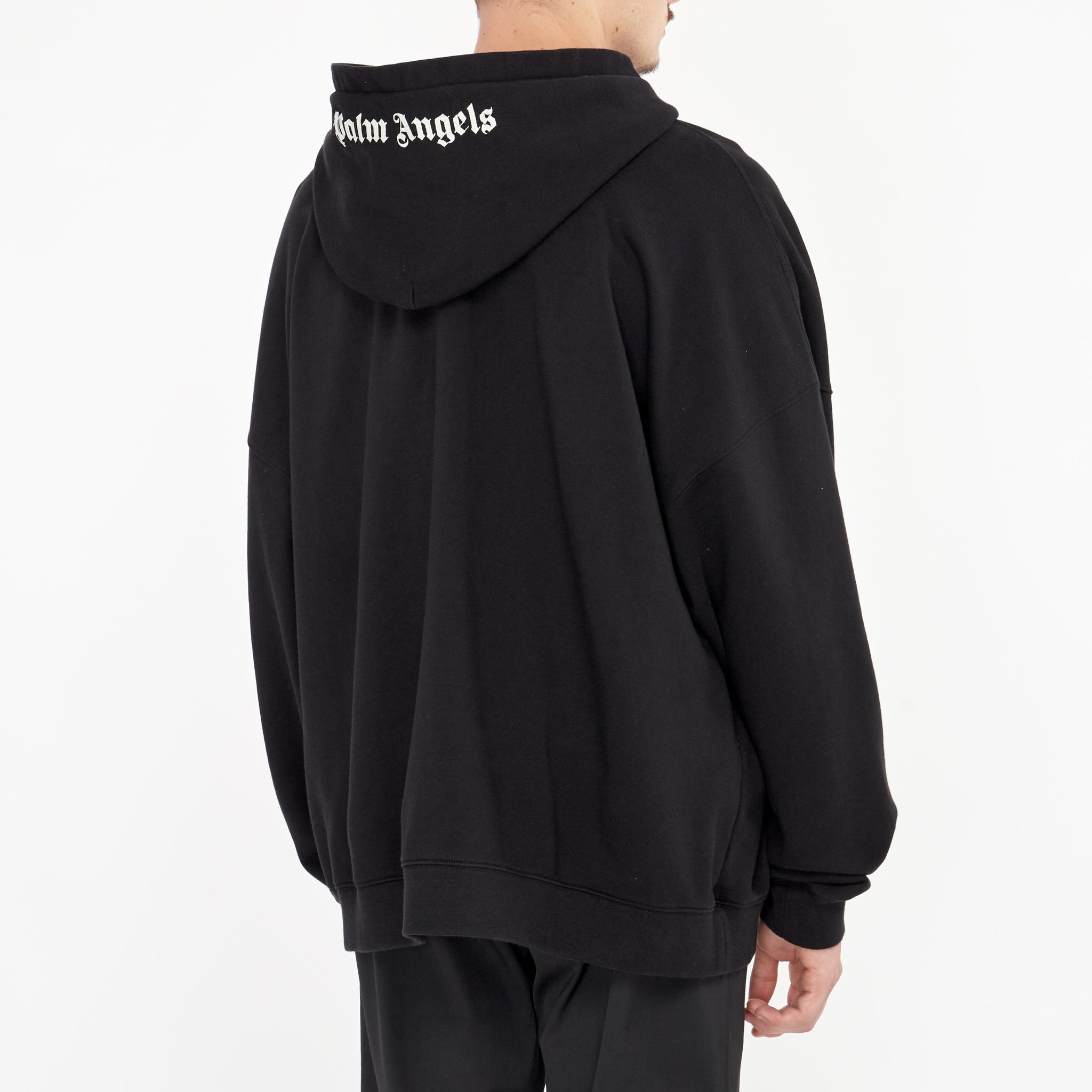 Hoodie Palm Angels à Broderie Logo Noir