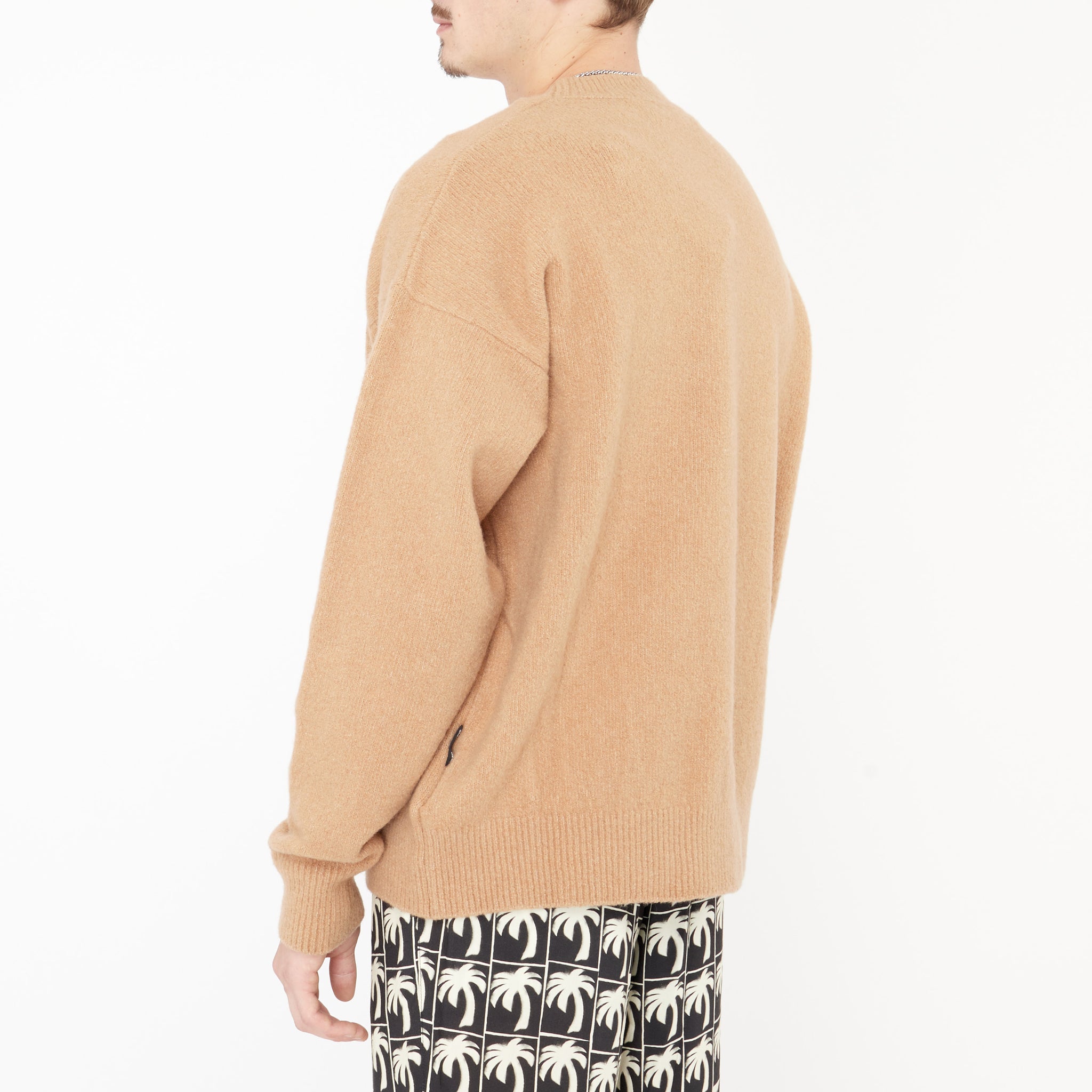 Pull Palm Angels Maille en Laine Beige