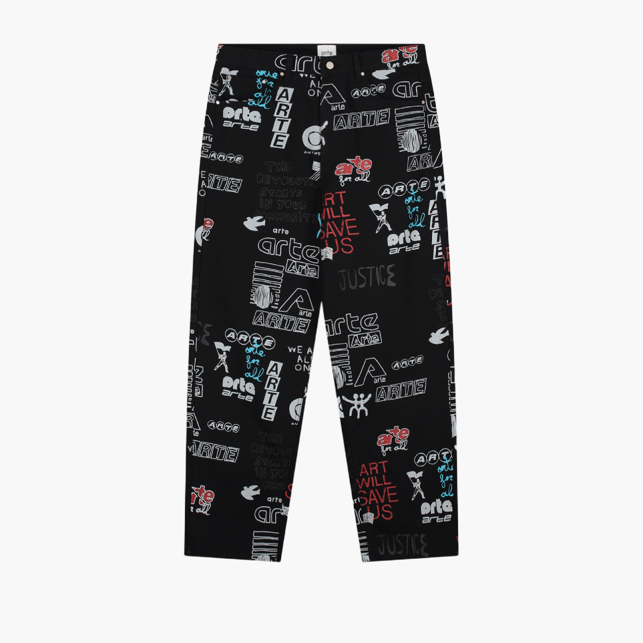 Pantalon Arte Antwerp Graffiti Allover Black