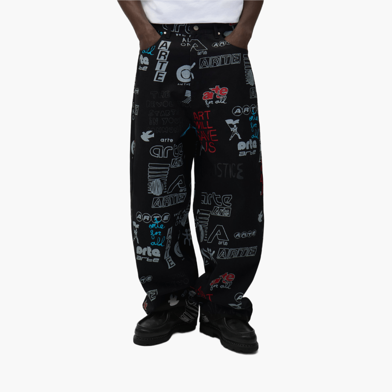 Pantalon Arte Antwerp Graffiti Allover Black
