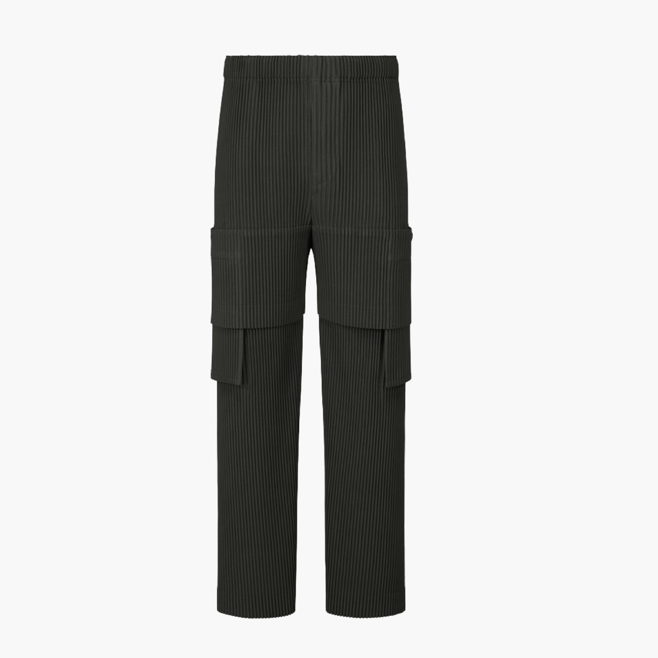 Pantalon Cargo Homme Plissé Gris