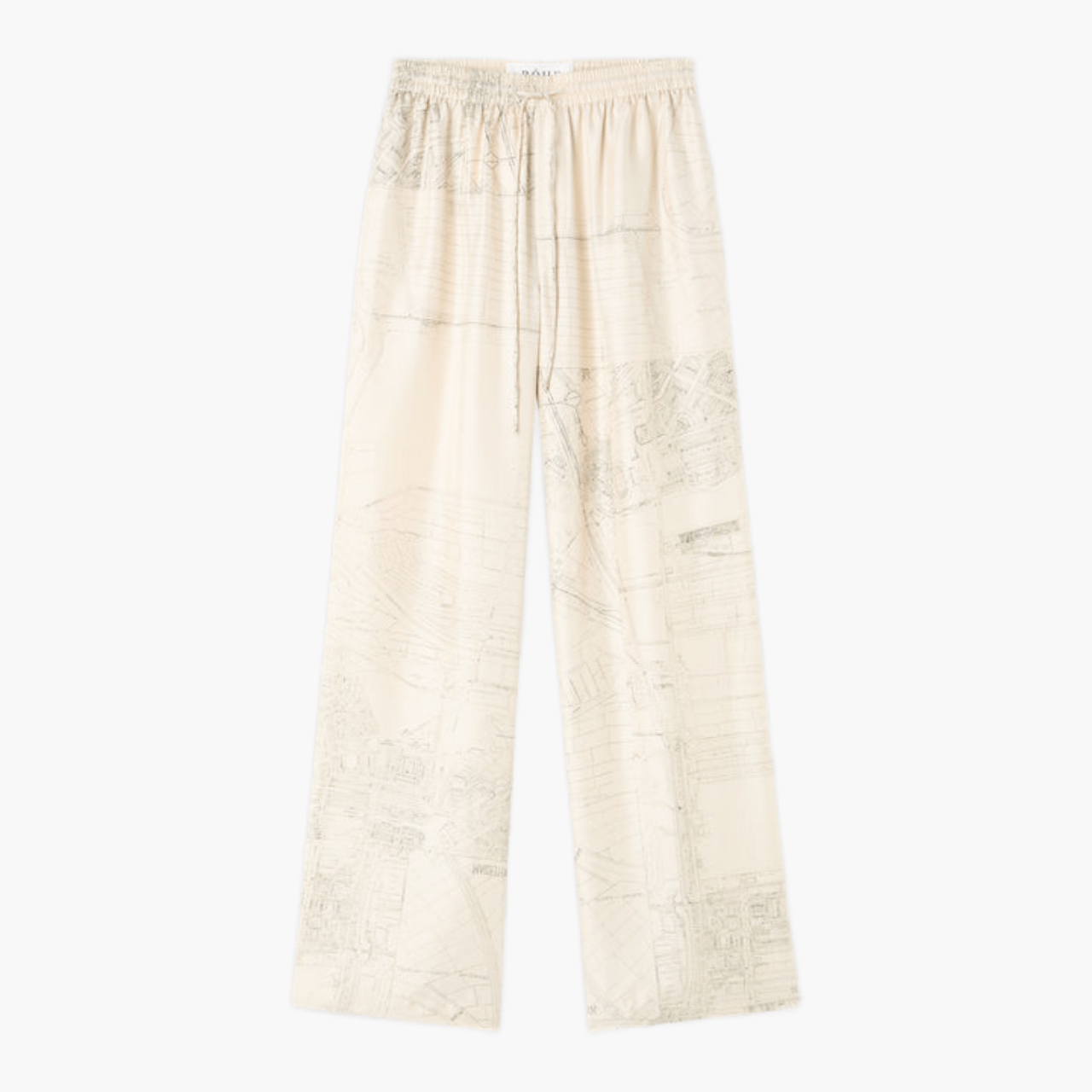 Wide Leg Silk Trousers