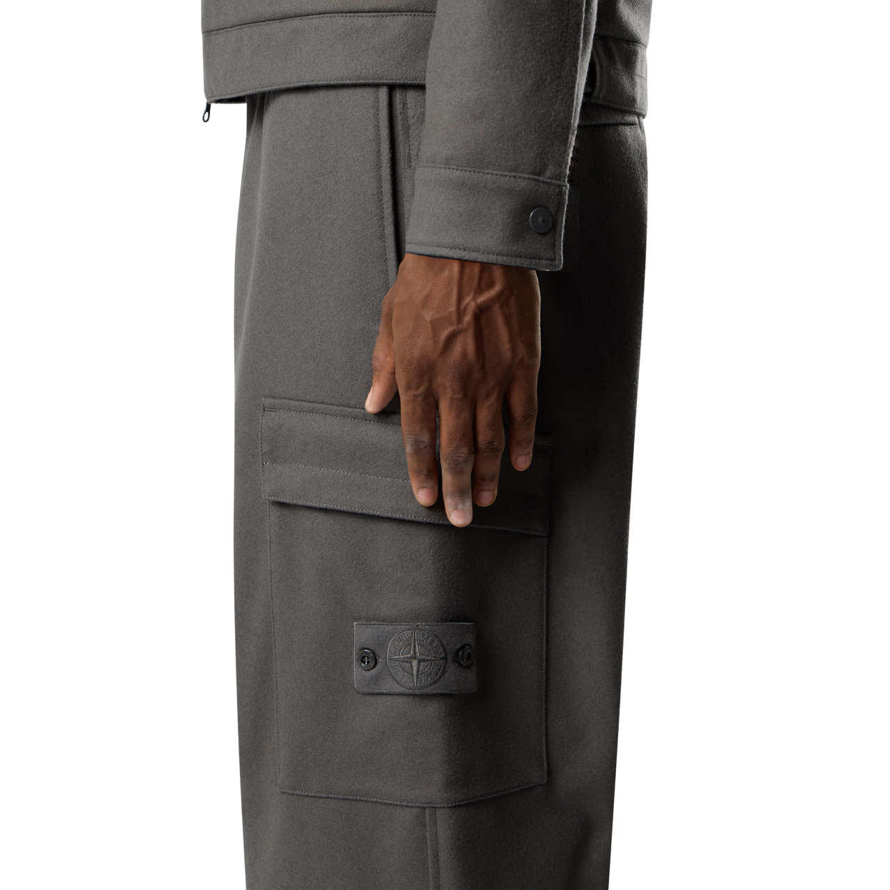 Pantalon cargo Stone Island Ghost gris