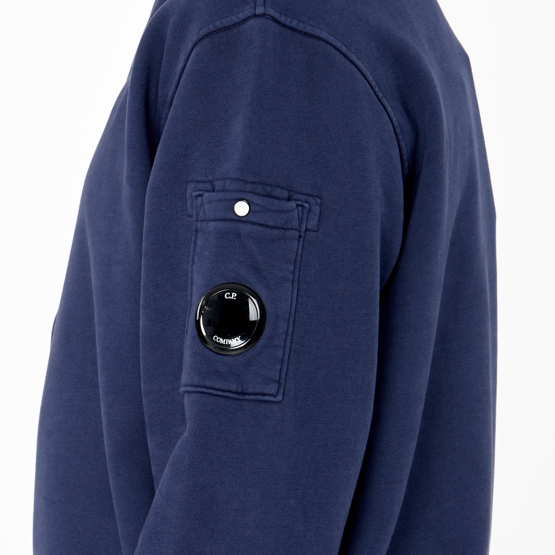 Sweatshirt Cp Company Diagonal Fleece Lens Estate Blue