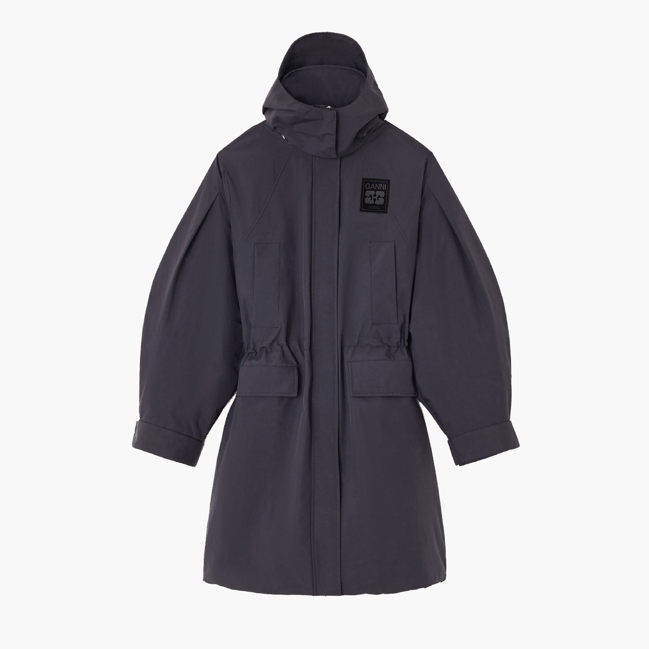 Parka Ganni 3 Couches Phantom Noir