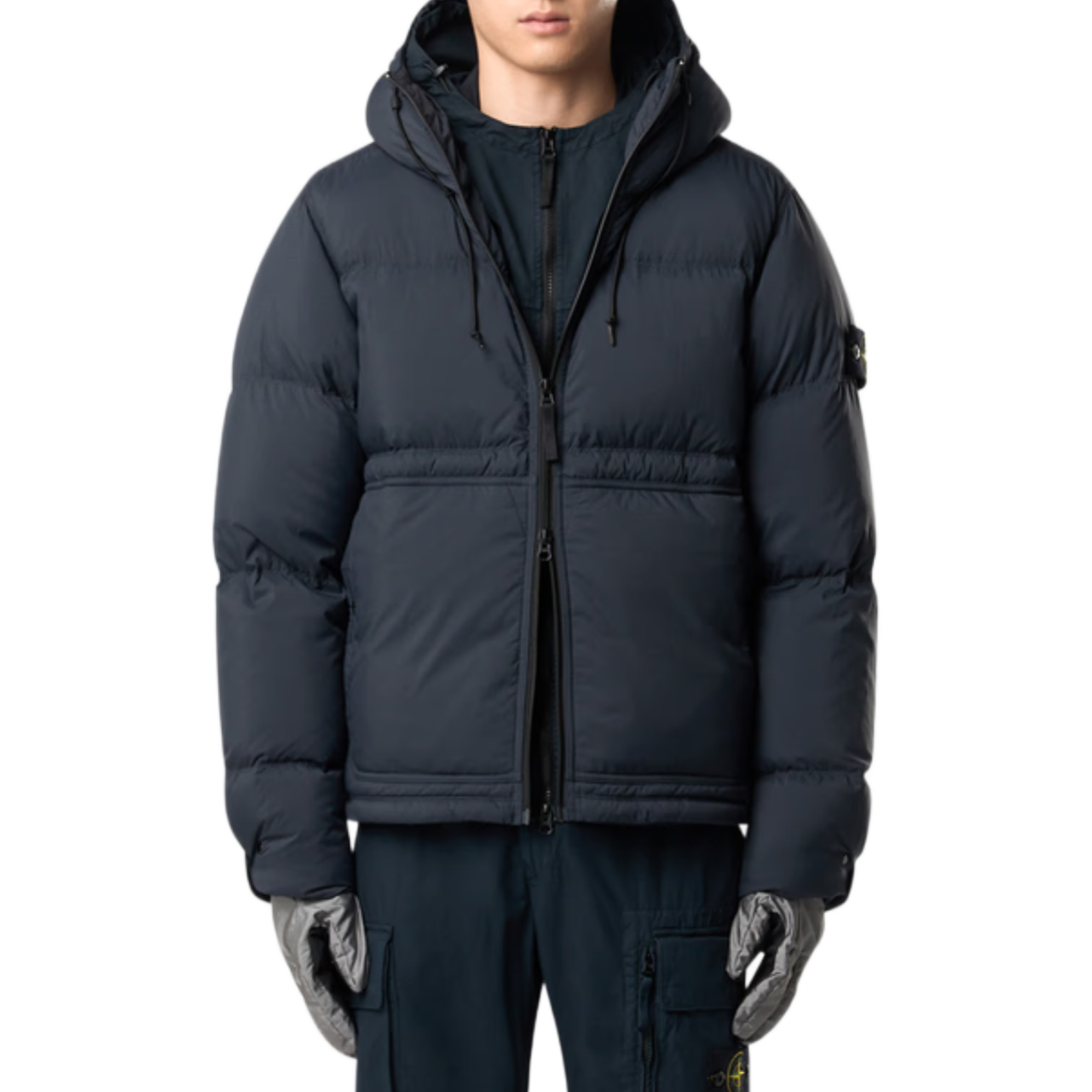 Parka Stone Island ripstop Cordura bleu marine