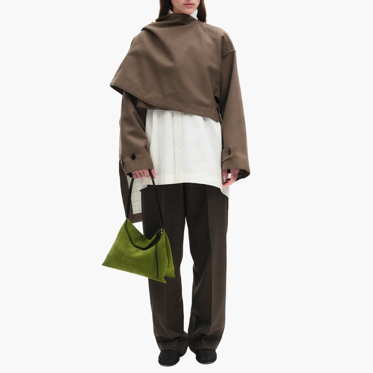 Penelope Tote Small Verde Suede