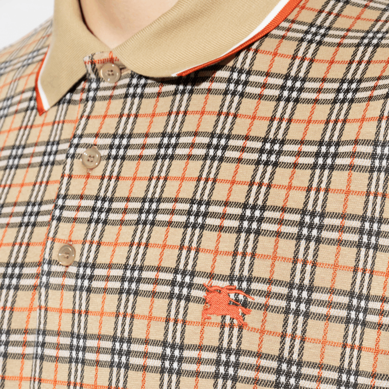 Polo maille jacquard Check