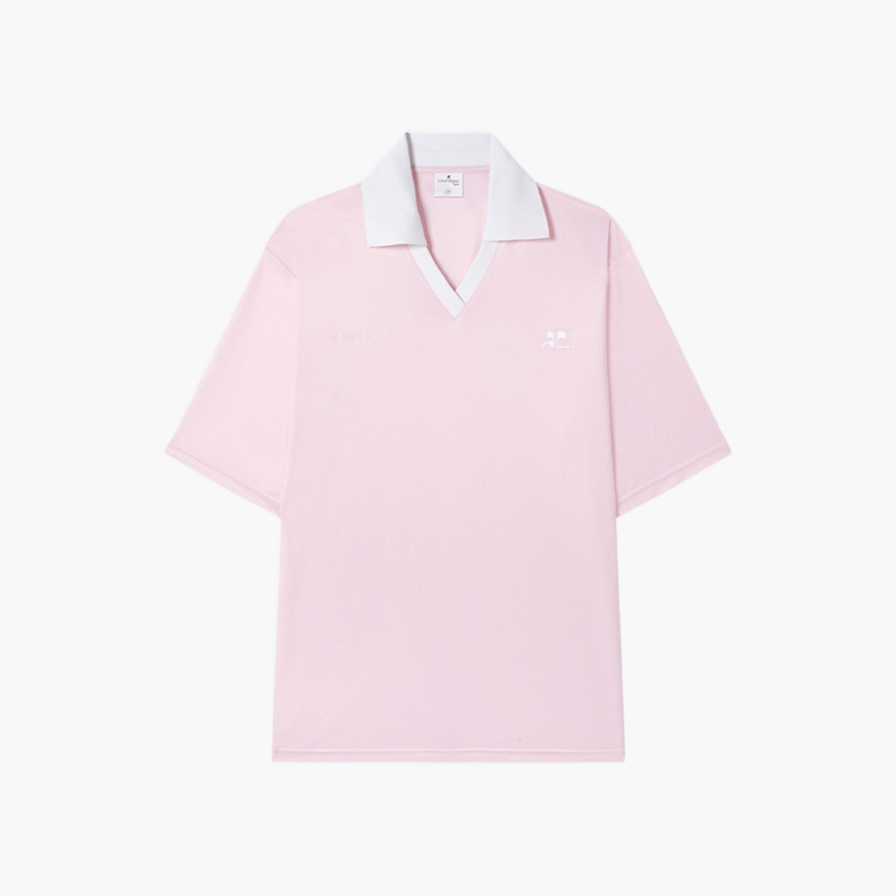 Oversized sports polo shirt with embroidered logo
