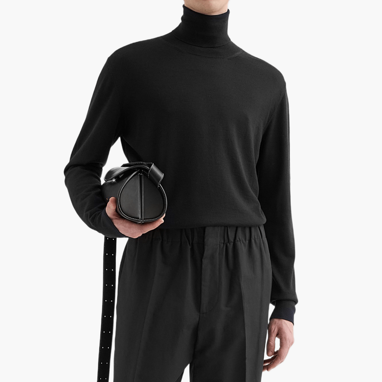 Pull Jil Sander col montant noir