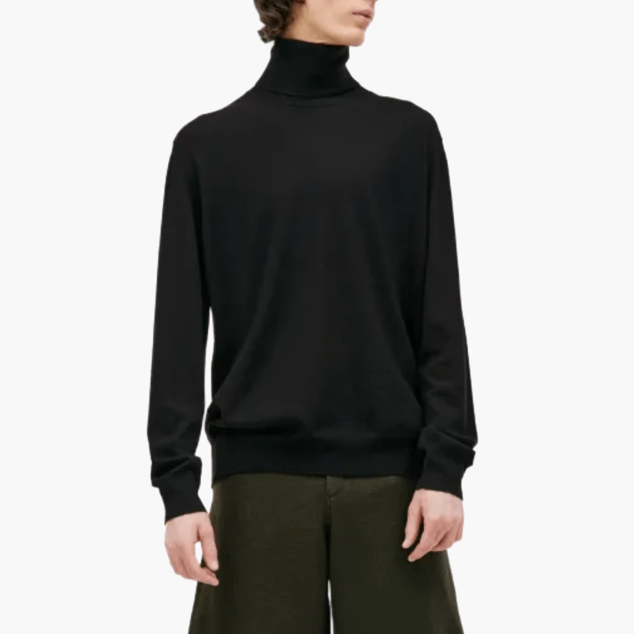 Pull Jil Sander col roulé noir