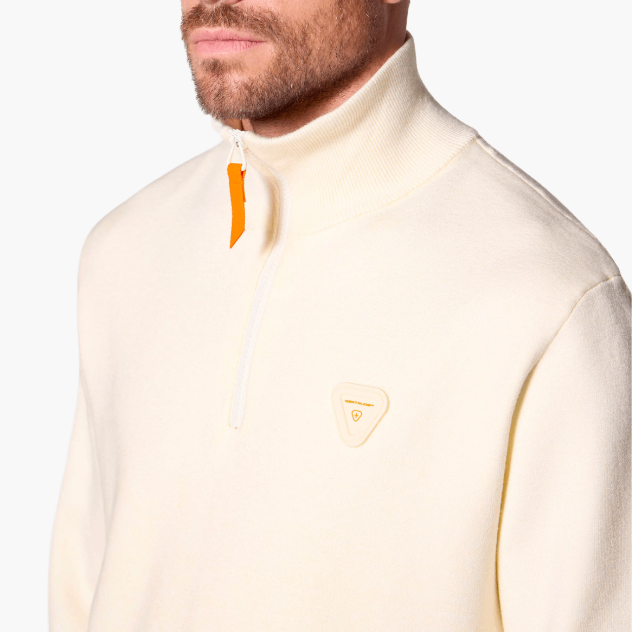 Pull col rond Lewis Patch unisexe — Crème