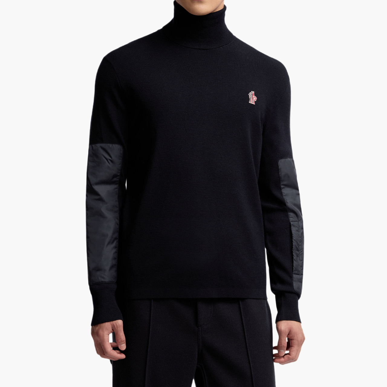 Pull Moncler col roulé bleu marine