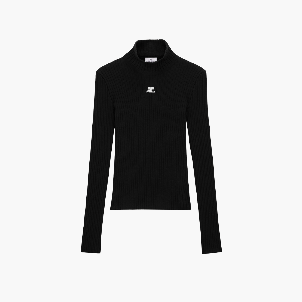 AC logo ribbed turtleneck reissue sweater — Black
