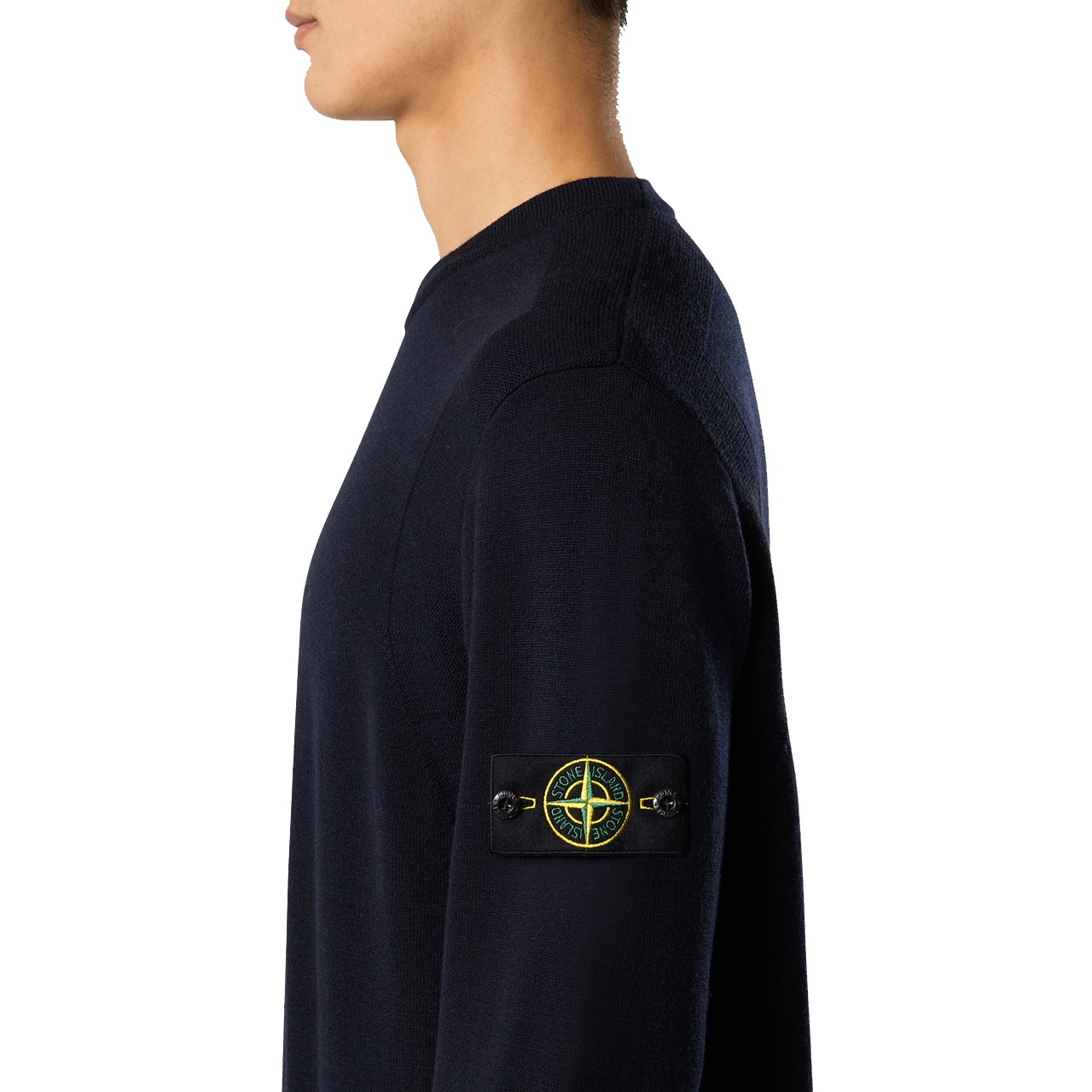Pull Stone Island laine RWS bleu marine