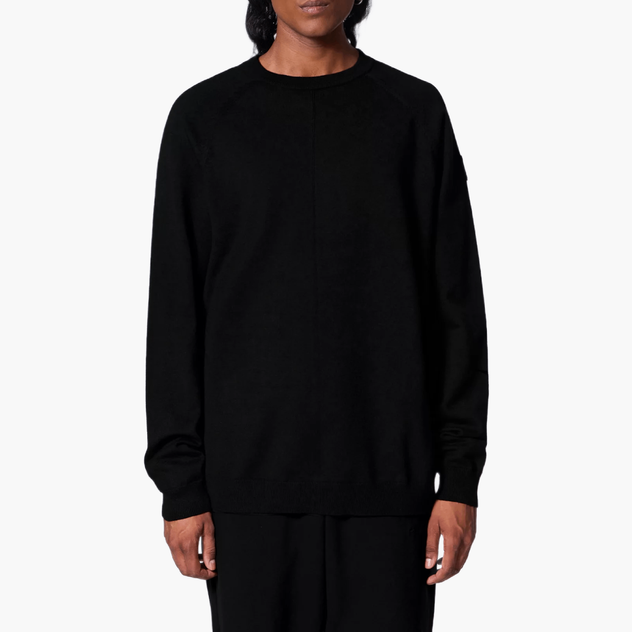 Pull col rond maille oversize — Noir