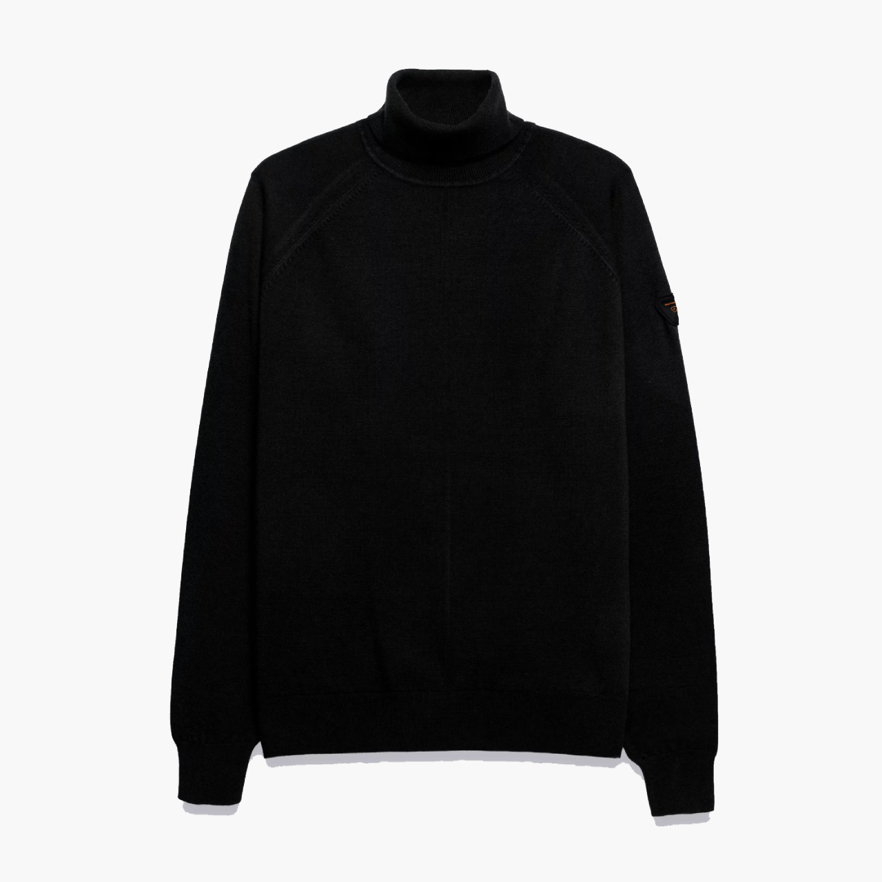 Pull col roulé maille raglan — Noir