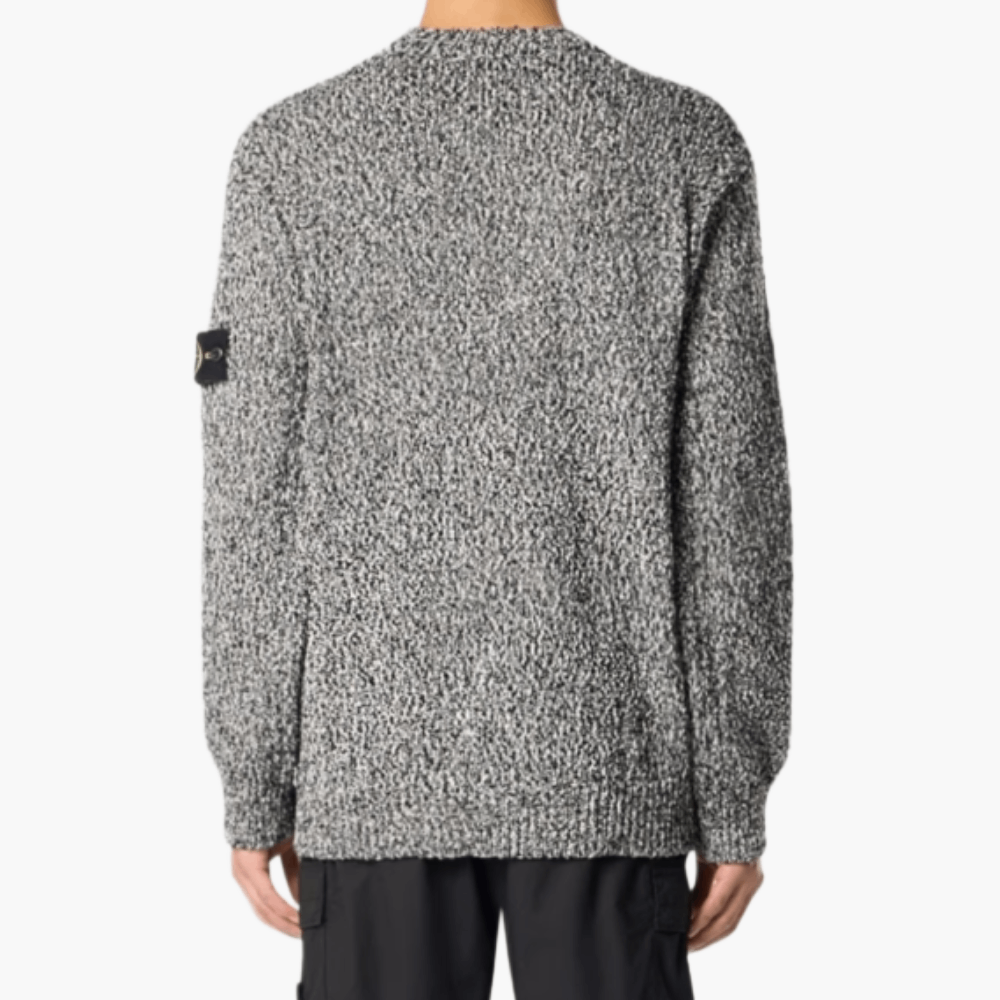 Pull ras-du-cou ample en coton moucheté