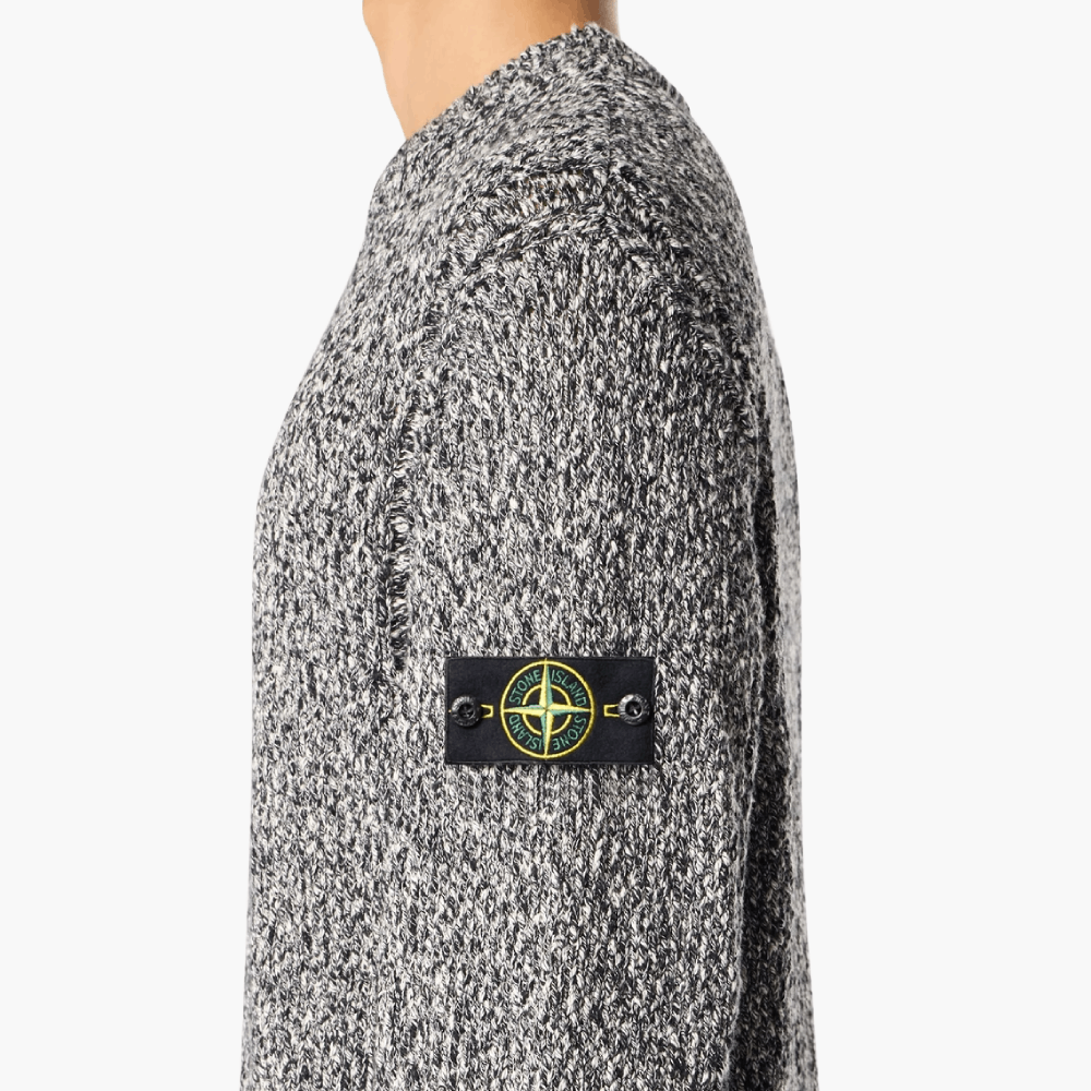 Pull ras-du-cou ample en coton moucheté